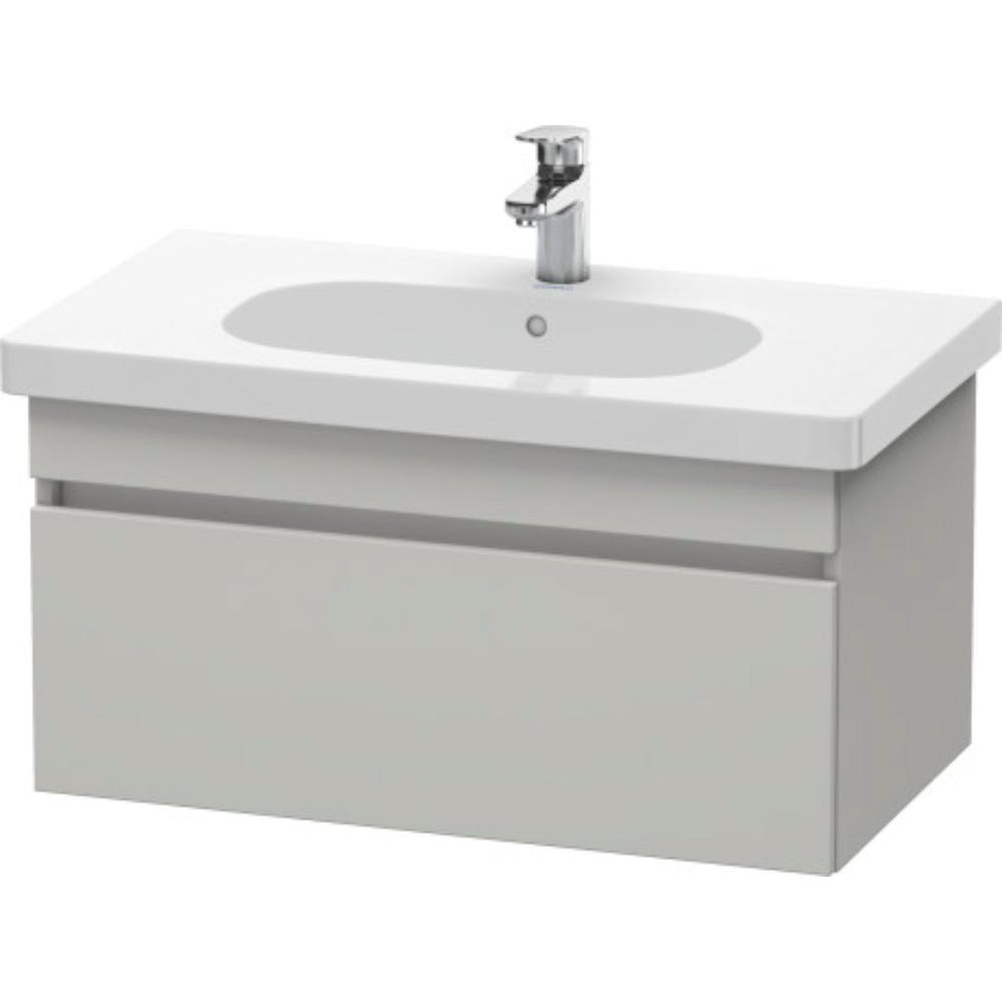 Duravit DuraStyle 31" x 16" x 18" One Drawer Wall-Mount Vanity Unit in Concrete Grey Matt (DS638400707)
