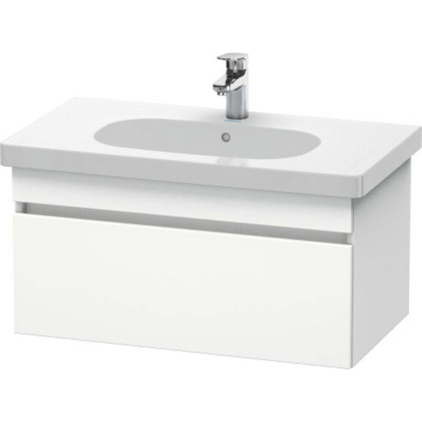 Duravit DuraStyle 31" x 16" x 18" One Drawer Wall-Mount Vanity Unit in White Matt (DS638401818)