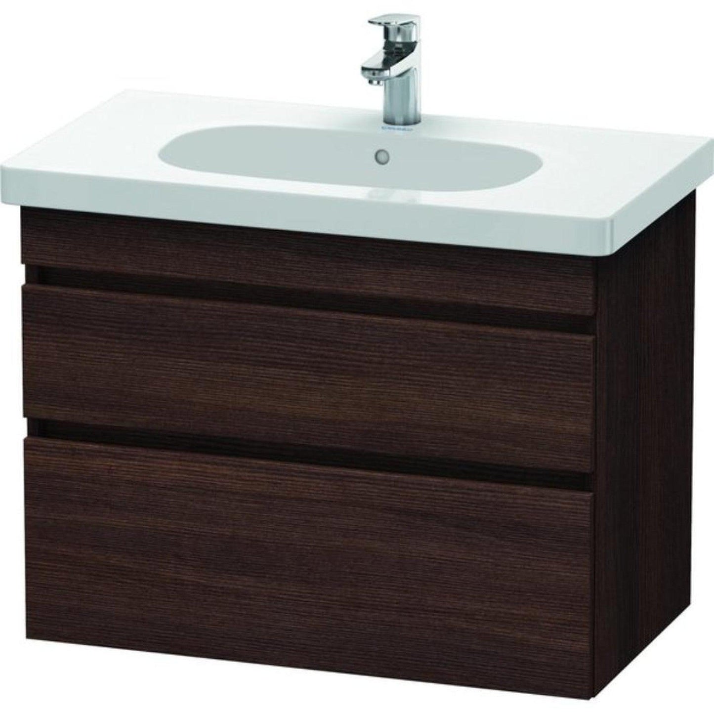 Duravit DuraStyle 31" x 24" x 18" Two Drawer Wall-Mount Vanity Unit in Chestnut Dark (DS648405353)