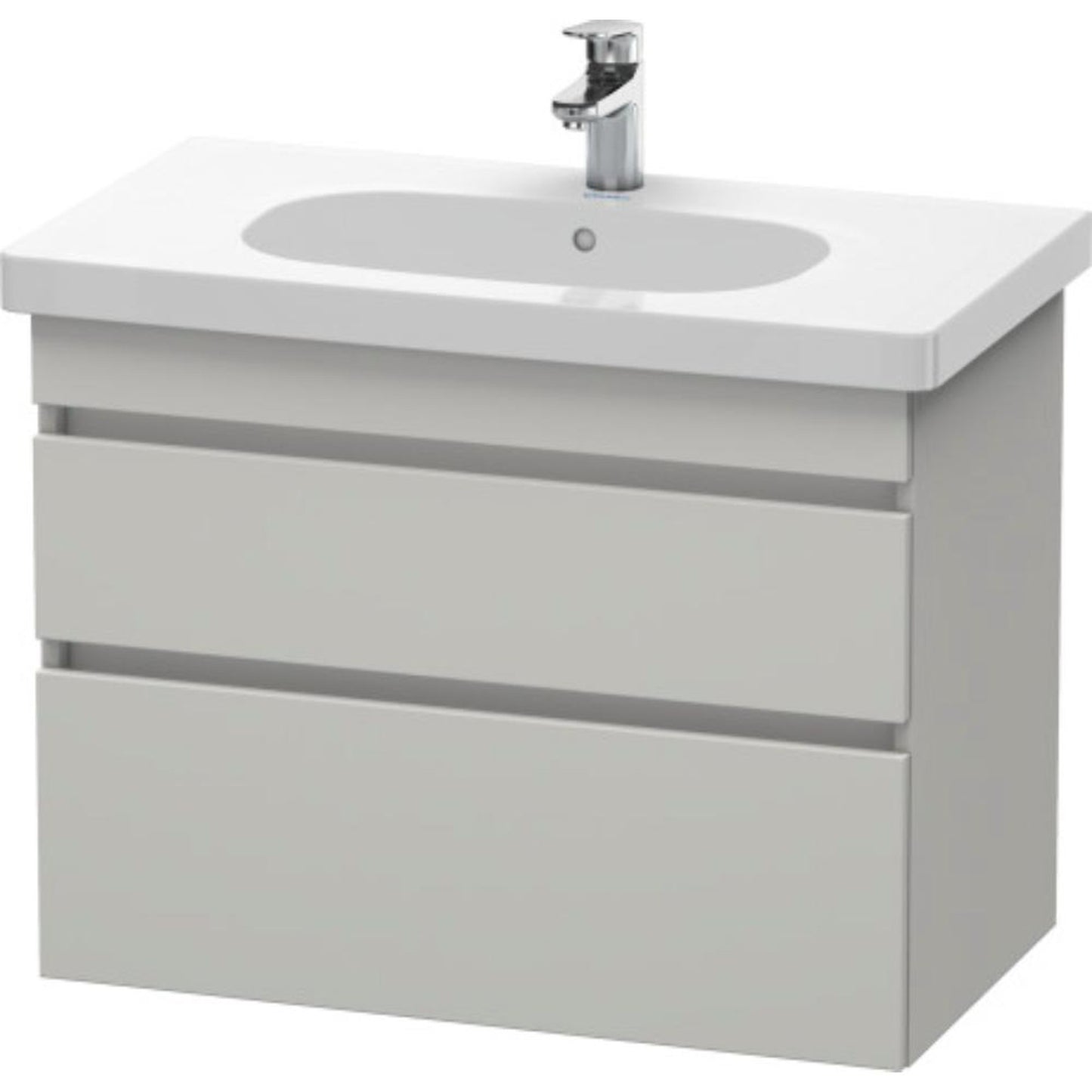 Duravit DuraStyle 31" x 24" x 18" Two Drawer Wall-Mount Vanity Unit in Concrete Grey Matt (DS648400707)