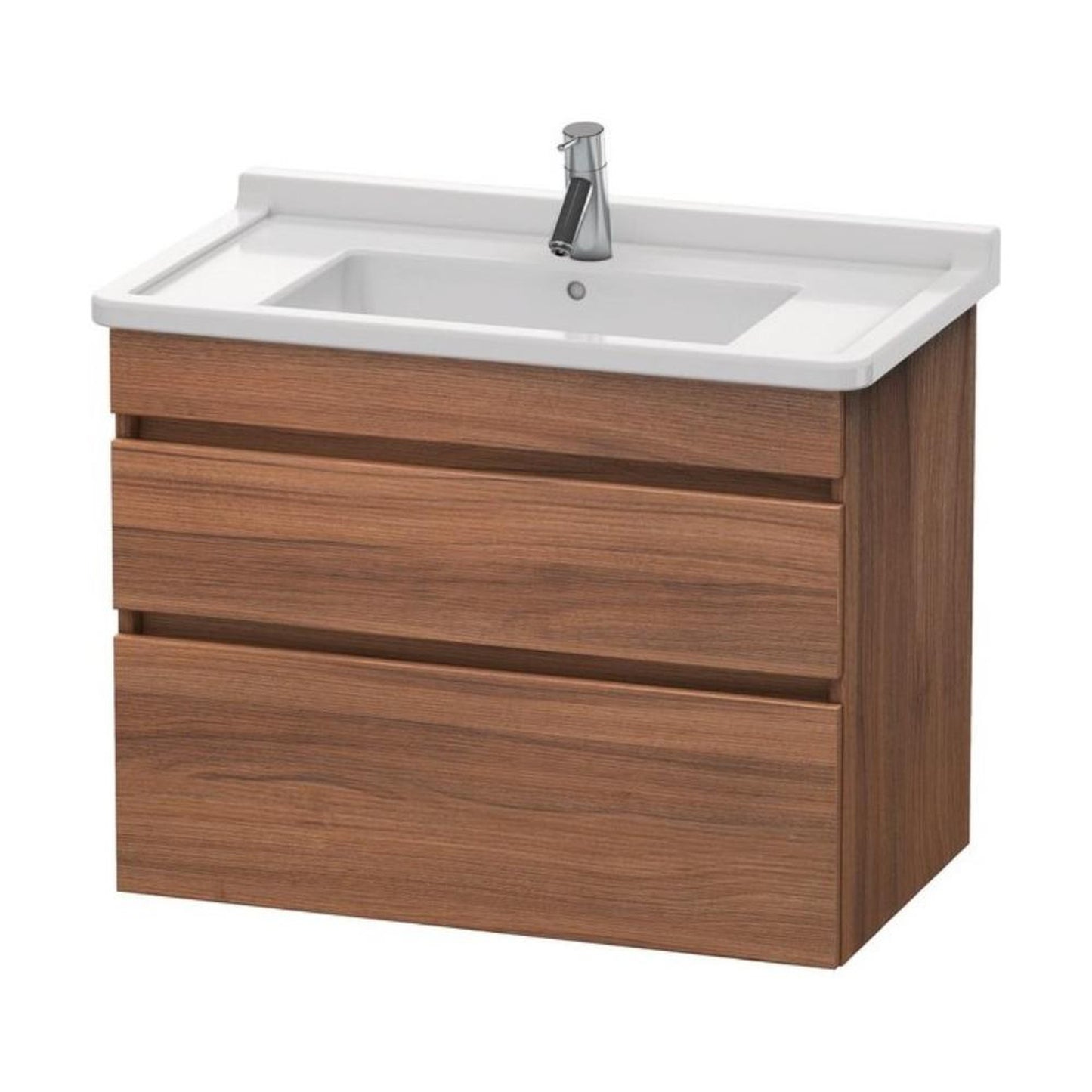 Duravit DuraStyle 31" x 24" x 18" Two Drawer Wall-Mount Vanity Unit in Natural Walnut (DS648807979)