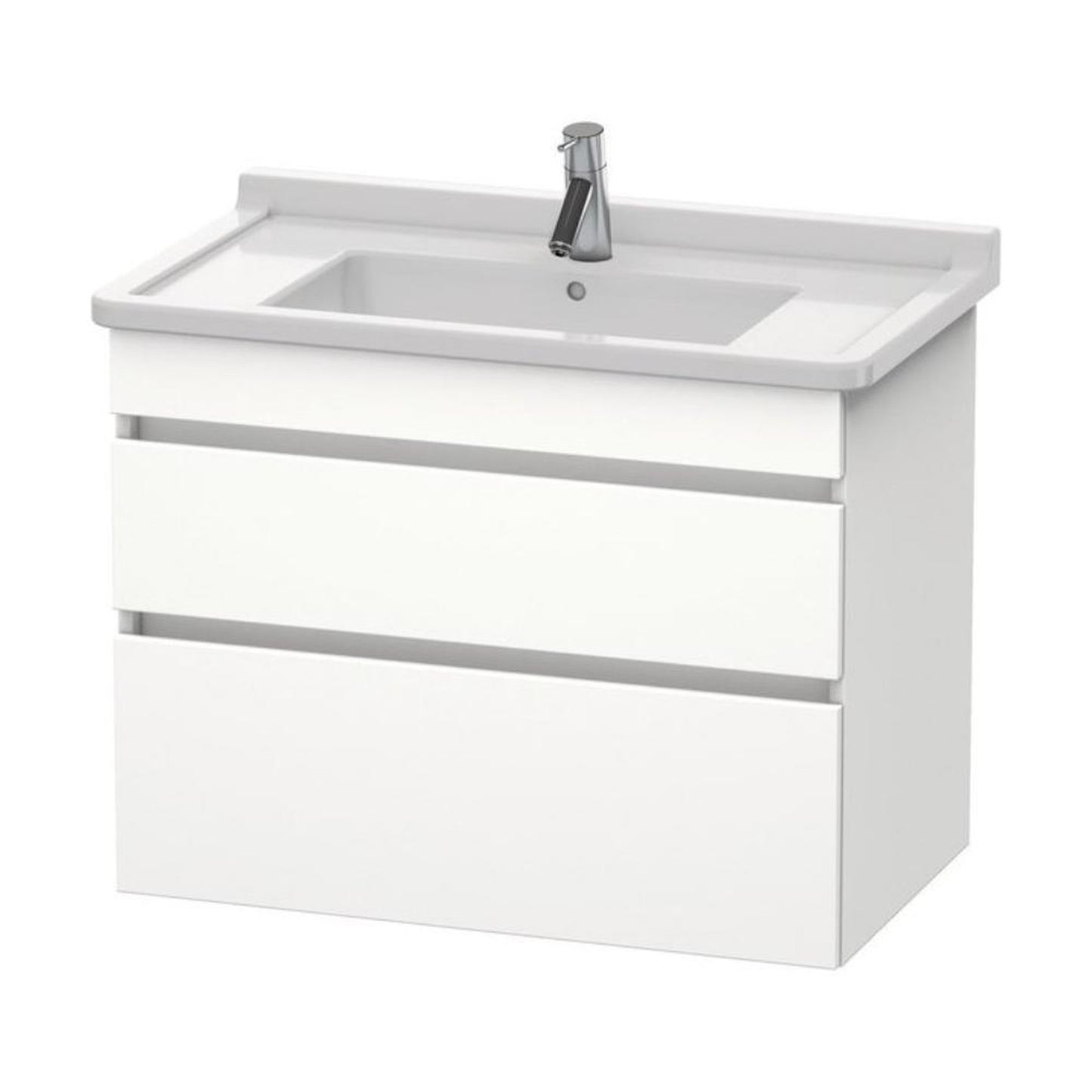 Duravit DuraStyle 31" x 24" x 18" Two Drawer Wall-Mount Vanity Unit in White Matt (DS648801818)