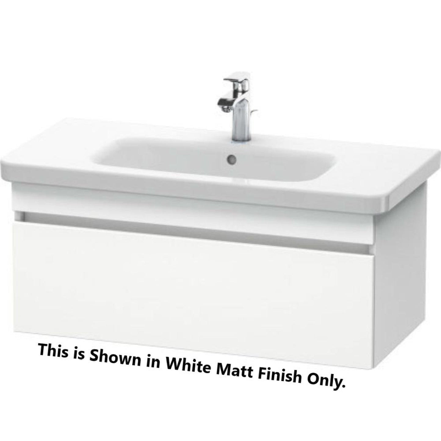Duravit DuraStyle 37" x 16" x 18" One Drawer Wall-Mount Vanity Unit in Pine Terra and White (DS638205118)