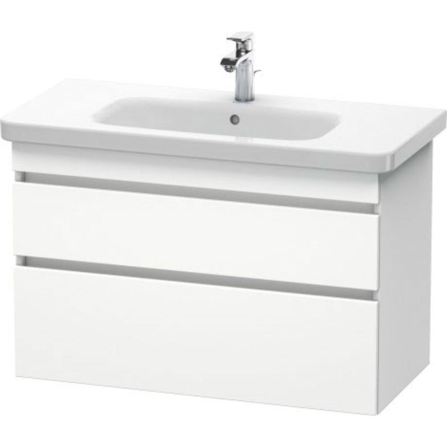 Duravit DuraStyle 37" x 24" x 18" Two Drawer Wall-Mount Vanity Unit in White Matt (DS648201818)
