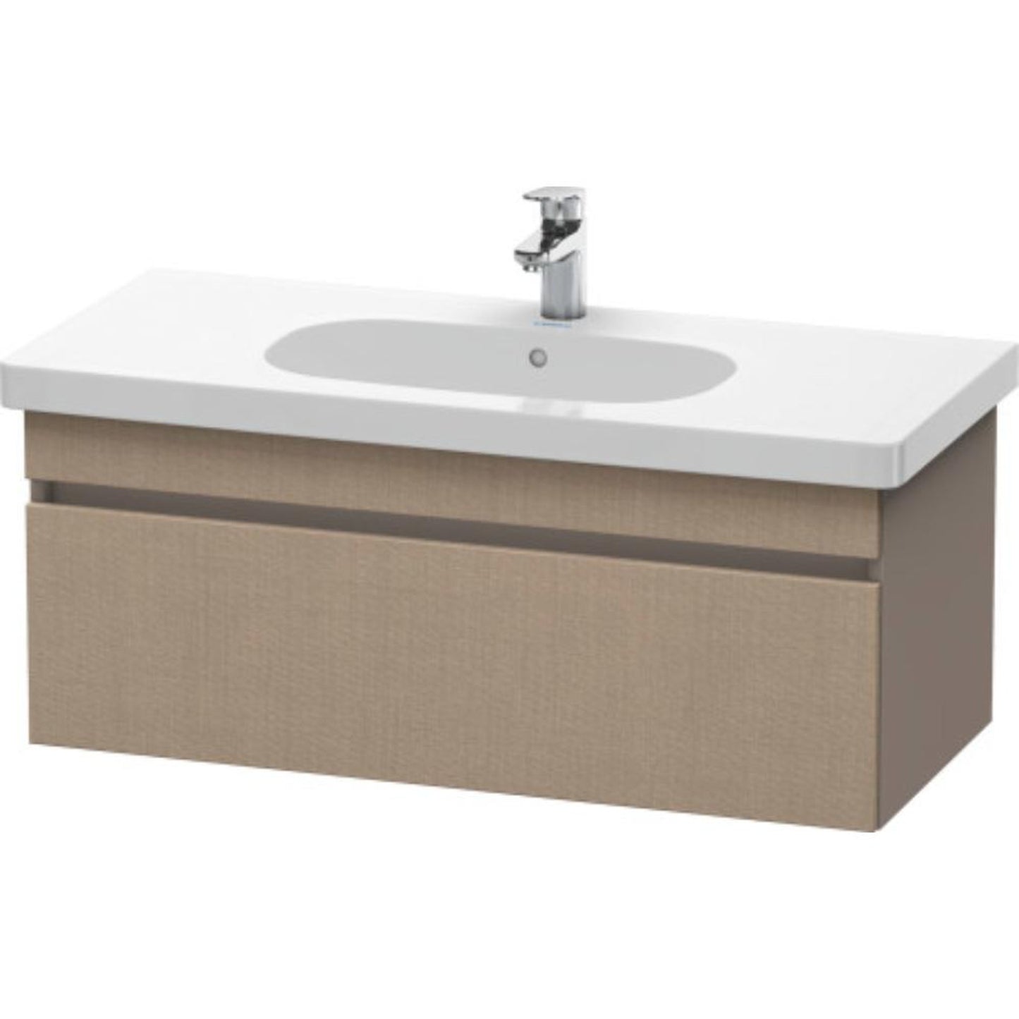 Duravit DuraStyle 39" x 16" x 18" One Drawer Wall-Mount Vanity Unit in Linen and Basalt (DS638507543)