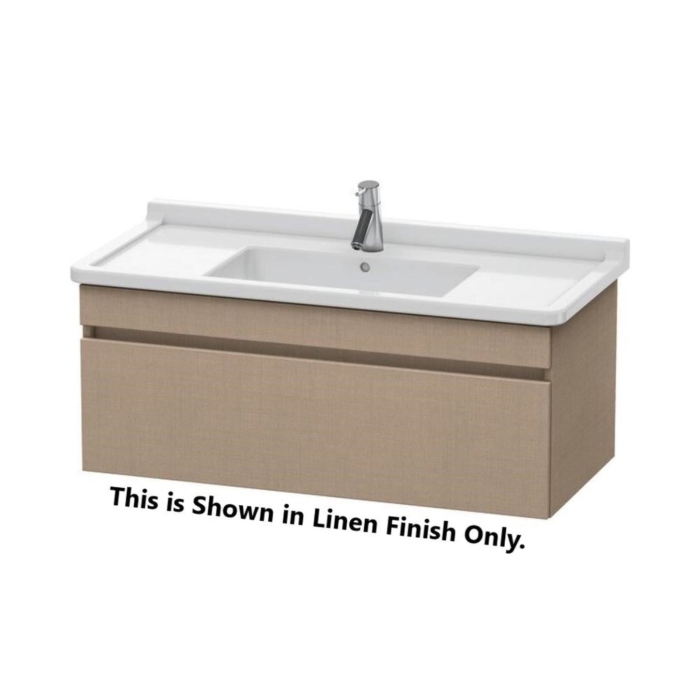 Duravit DuraStyle 39" x 16" x 18" One Drawer Wall-Mount Vanity Unit in Linen and Basalt (DS638907543)