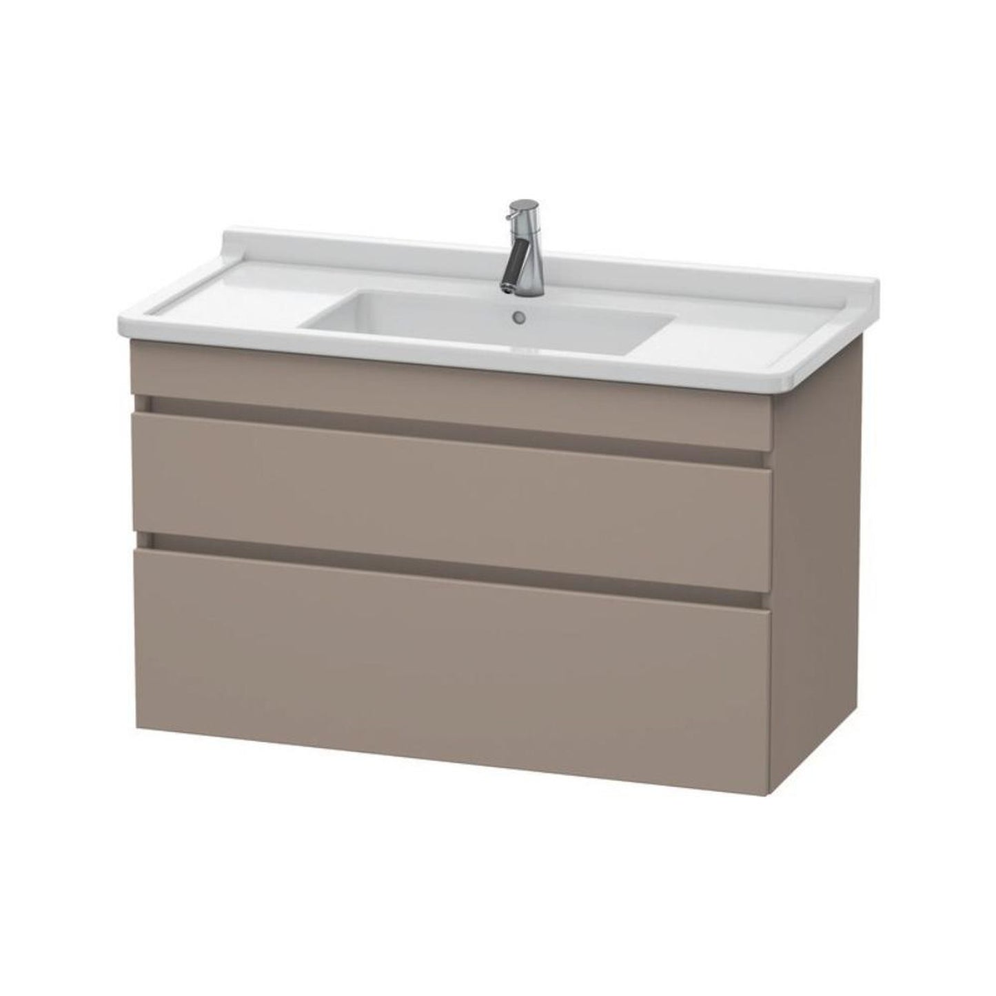 Duravit DuraStyle 39" x 24" x 18" Two Drawer Wall-Mount Vanity Unit in Basalt (DS648904343)