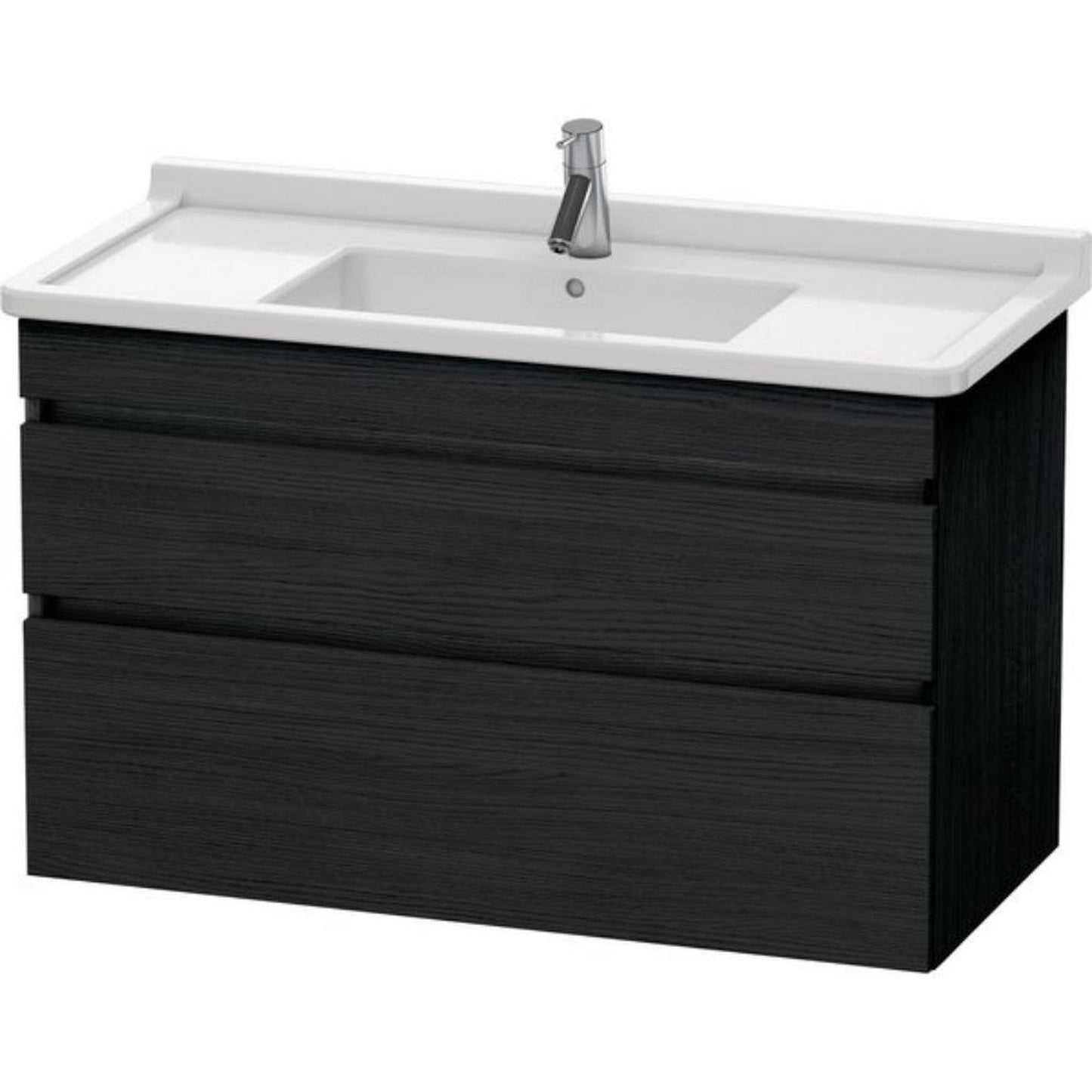 Duravit DuraStyle 39" x 24" x 18" Two Drawer Wall-Mount Vanity Unit in Oak Black (DS648901616)