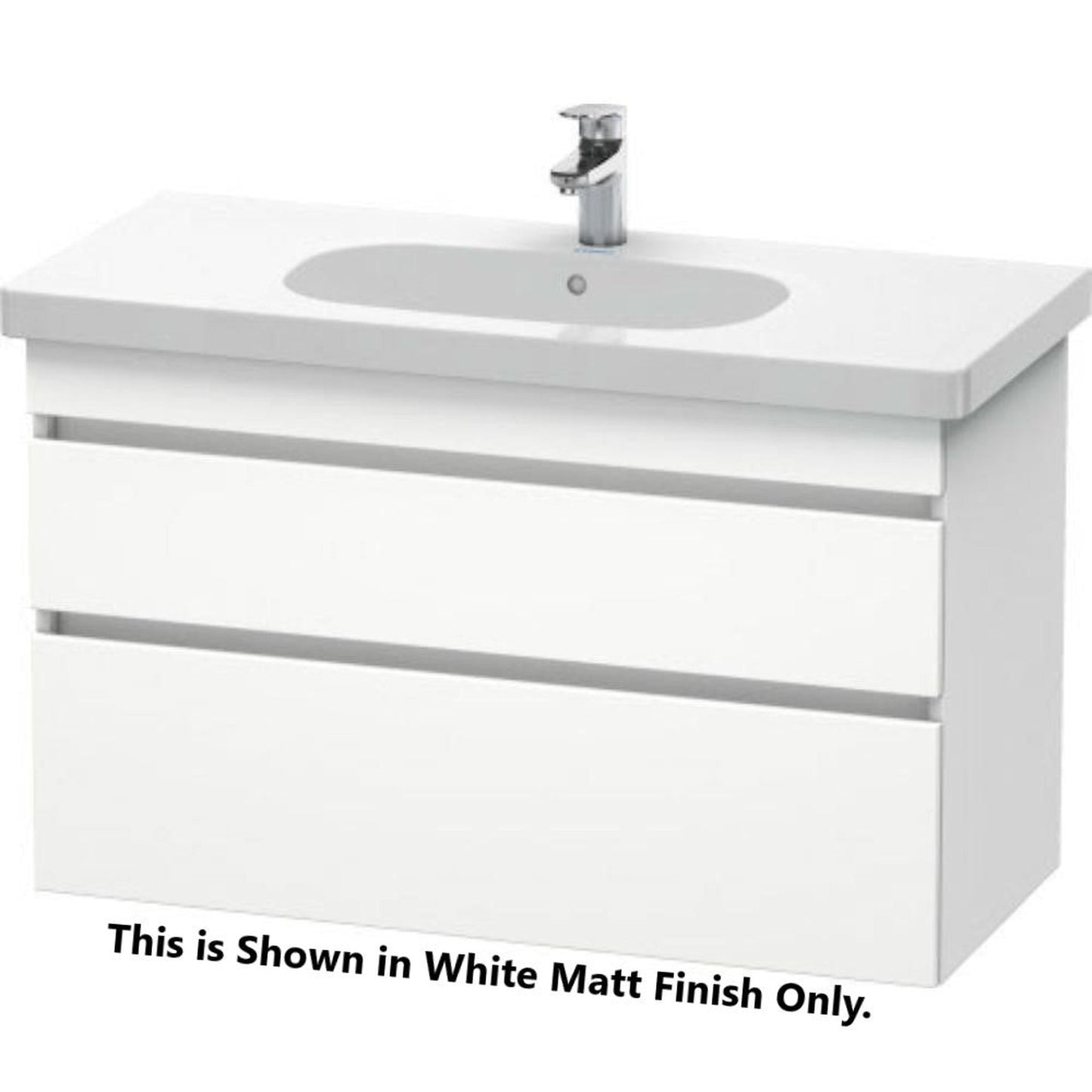 Duravit DuraStyle 39" x 24" x 18" Two Drawer Wall-Mount Vanity Unit in Pine Terra and White (DS648505118)