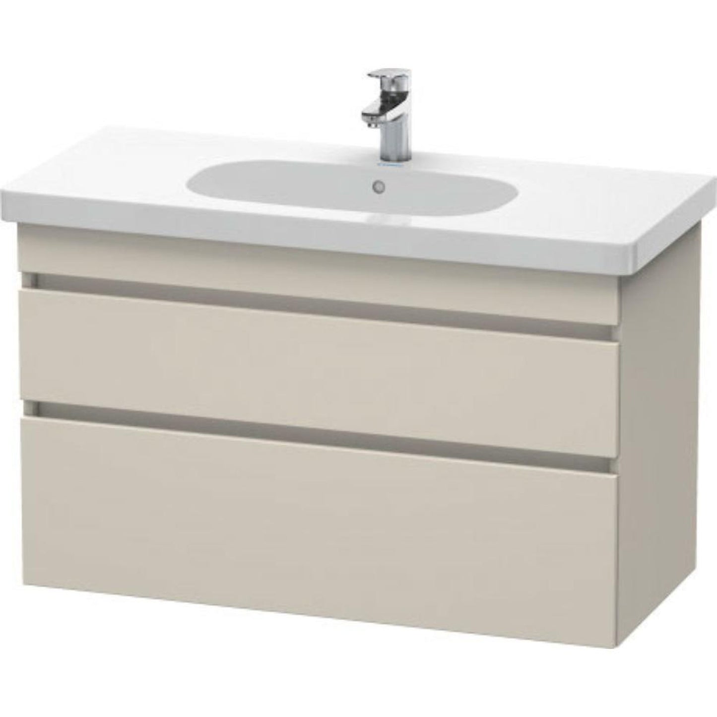Duravit DuraStyle 39" x 24" x 18" Two Drawer Wall-Mount Vanity Unit in Taupe (DS648509191)