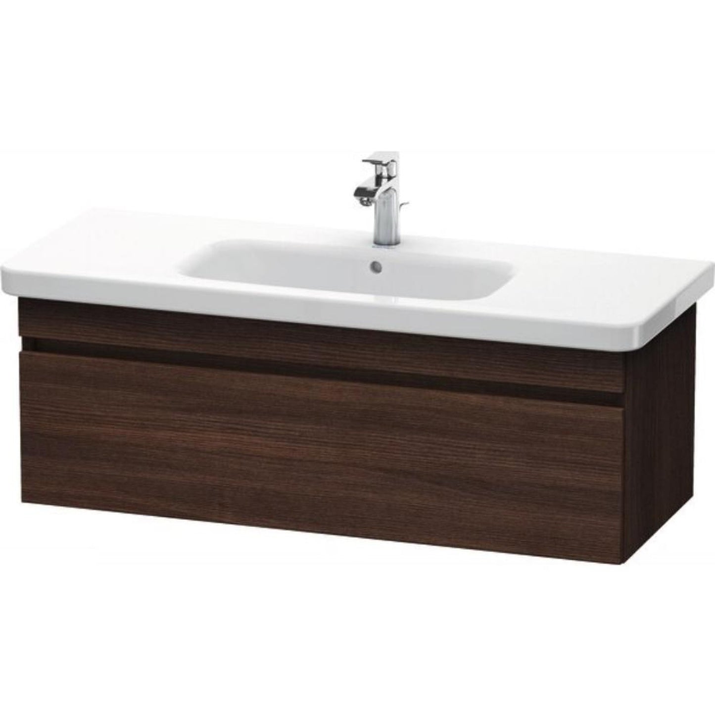 Duravit DuraStyle 44" x 16" x 18" One Drawer Wall-Mount Vanity Unit in Chestnut Dark (DS639505353)