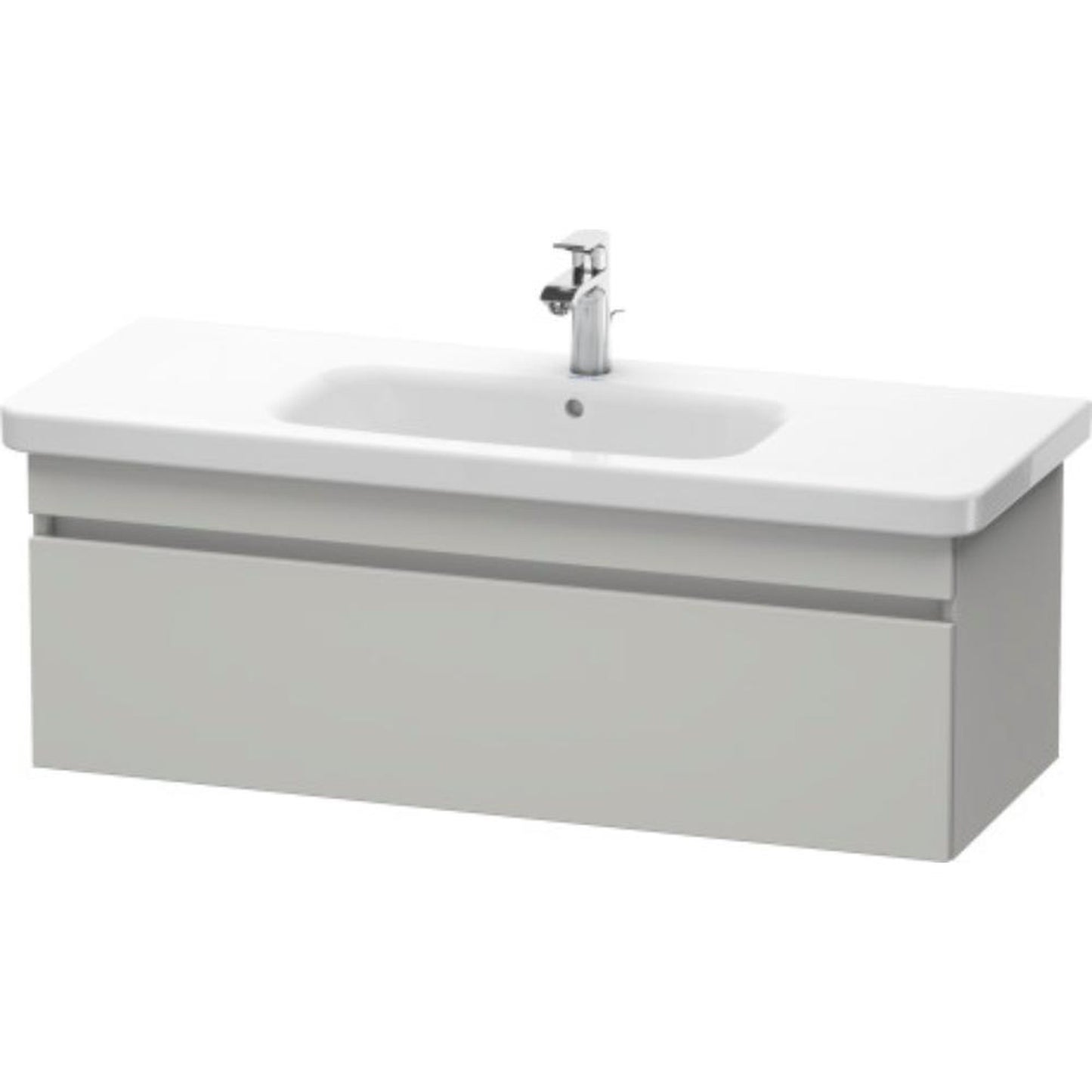 Duravit DuraStyle 44" x 16" x 18" One Drawer Wall-Mount Vanity Unit in Concrete Grey Matt (DS639500707)