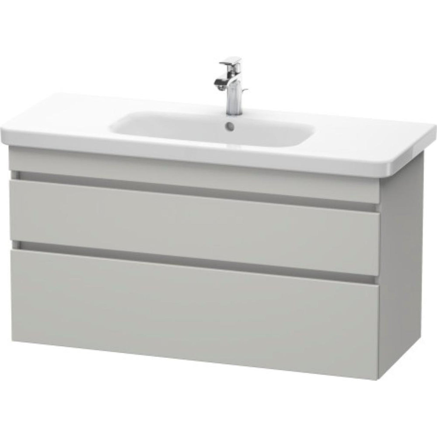 Duravit DuraStyle 44" x 24" x 18" Two Drawer Wall-Mount Vanity Unit in Concrete Grey Matt (DS649500707)