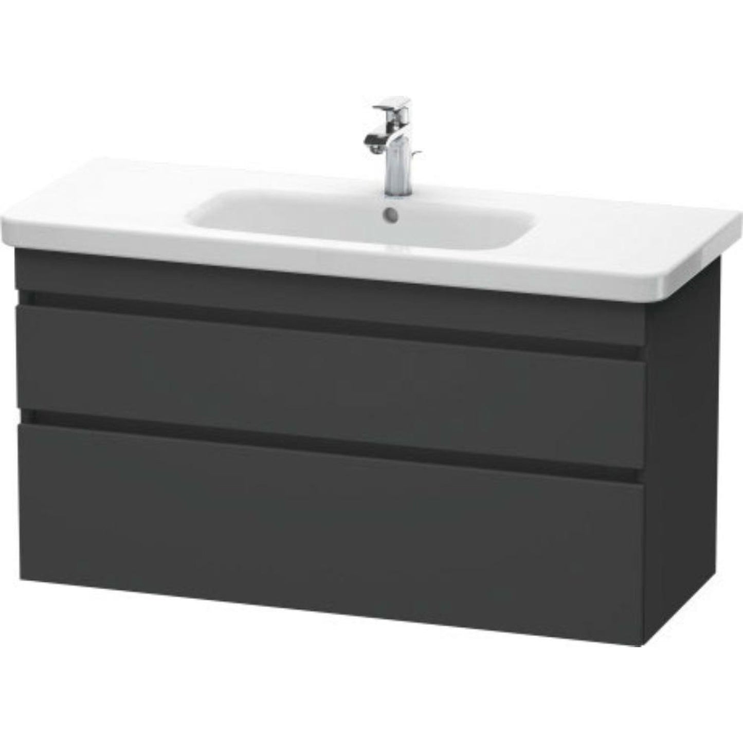 Duravit DuraStyle 44" x 24" x 18" Two Drawer Wall-Mount Vanity Unit in Graphite (DS649504949)