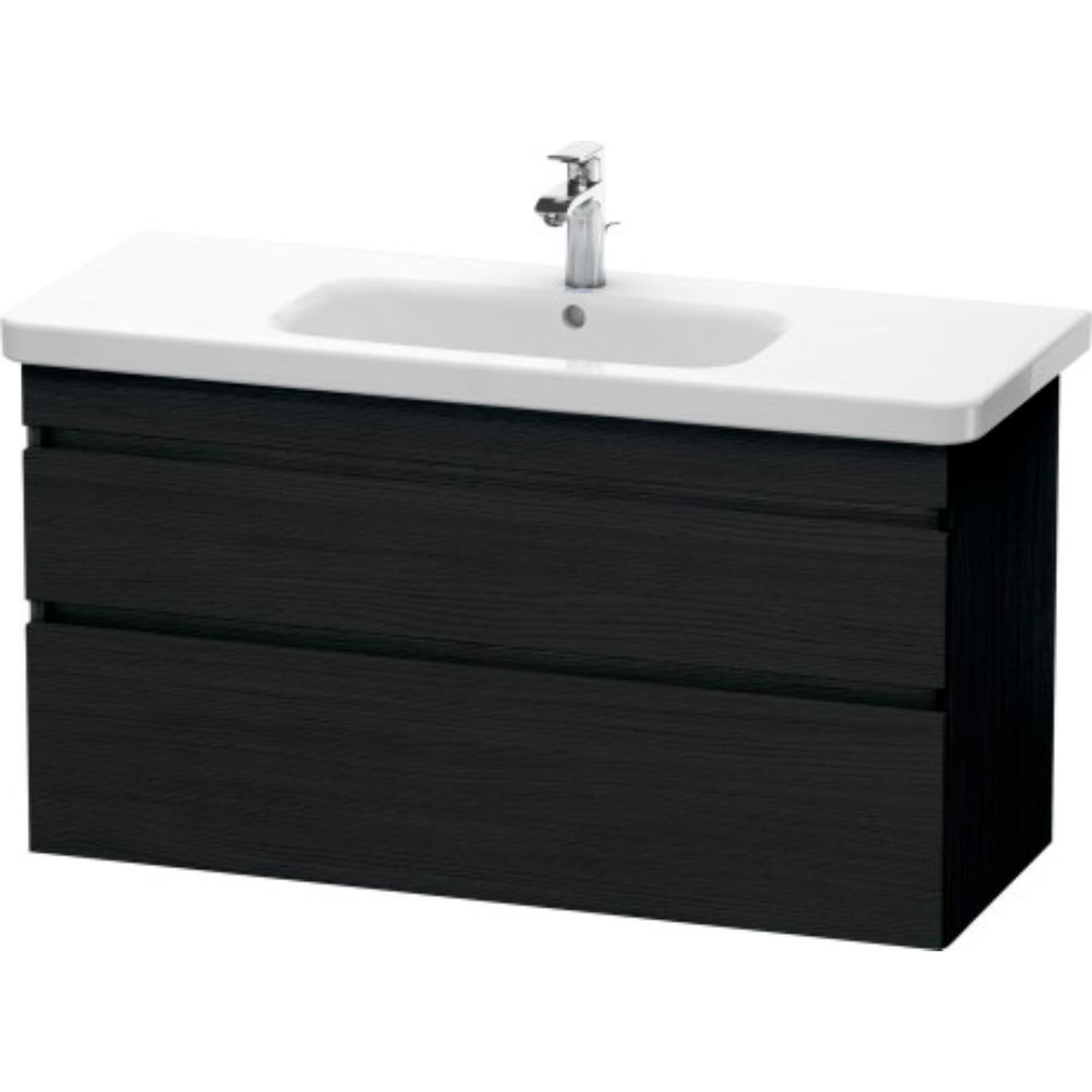 Duravit DuraStyle 44" x 24" x 18" Two Drawer Wall-Mount Vanity Unit in Oak Black (DS649501616)