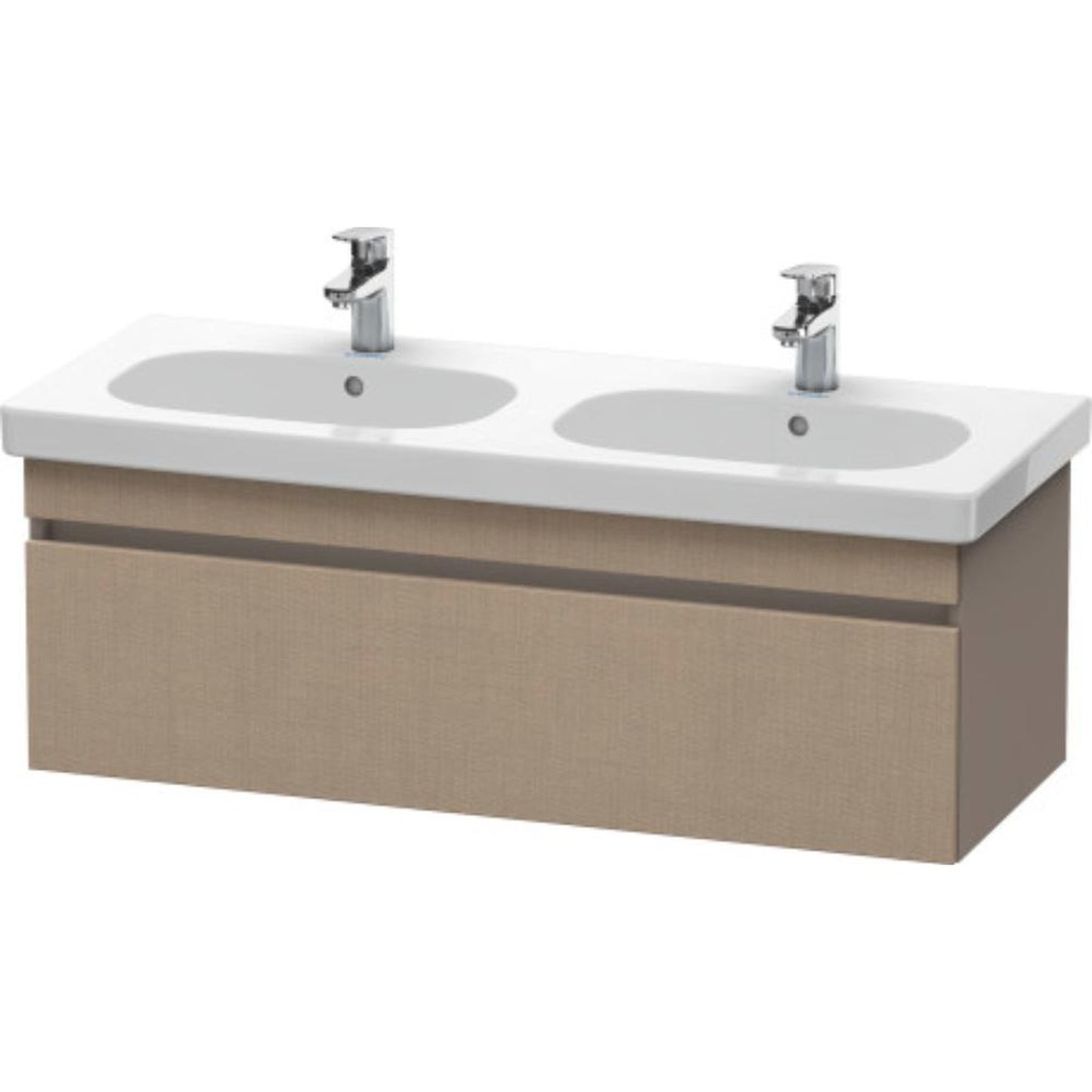 Duravit DuraStyle 45" x 16" x 18" One Drawer Wall-Mount Vanity Unit in Linen and Basalt (DS638607543)
