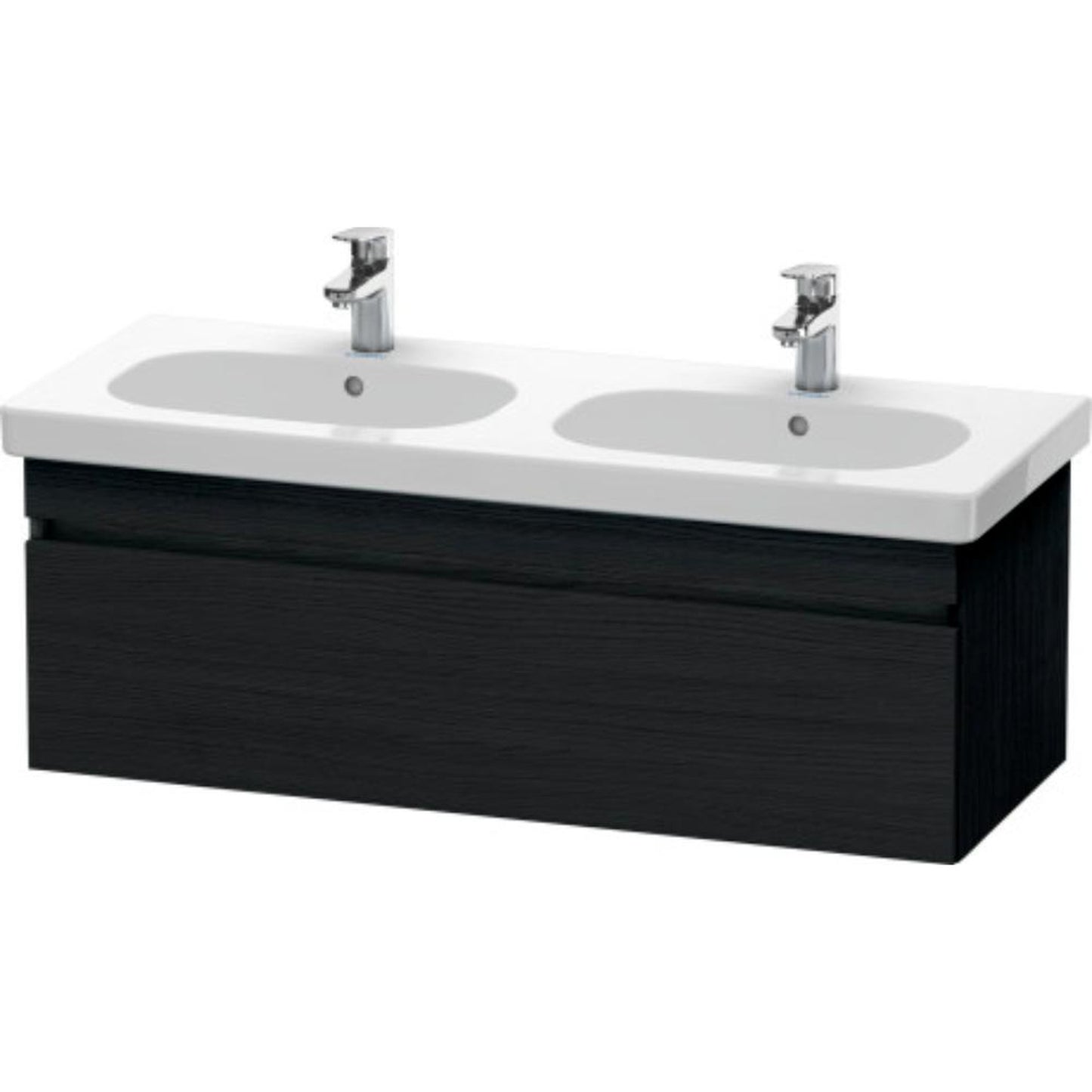 Duravit DuraStyle 45" x 16" x 18" One Drawer Wall-Mount Vanity Unit in Oak Black (DS638601616)