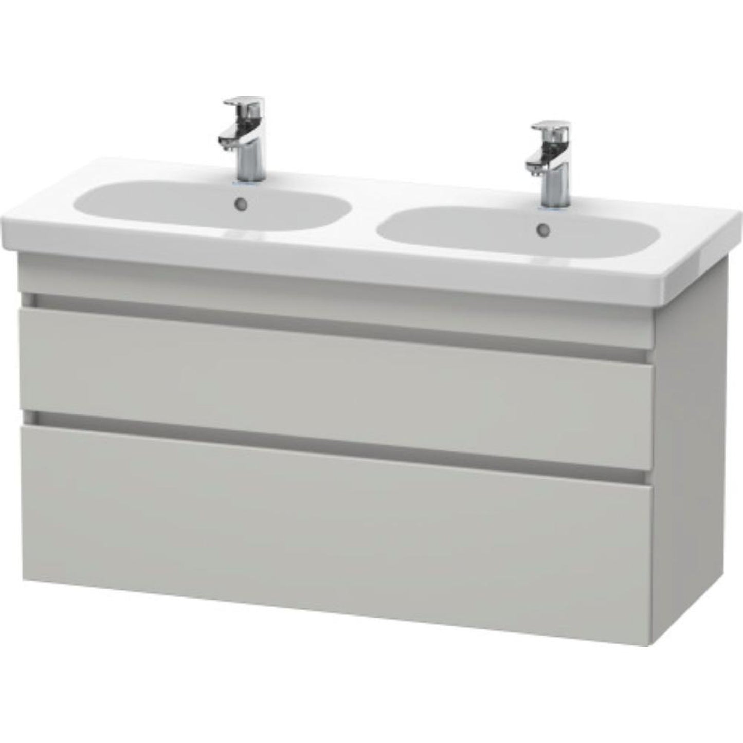 Duravit DuraStyle 45" x 24" x 18" Two Drawer Wall-Mount Vanity Unit in Concrete Grey Matt (DS648600707)