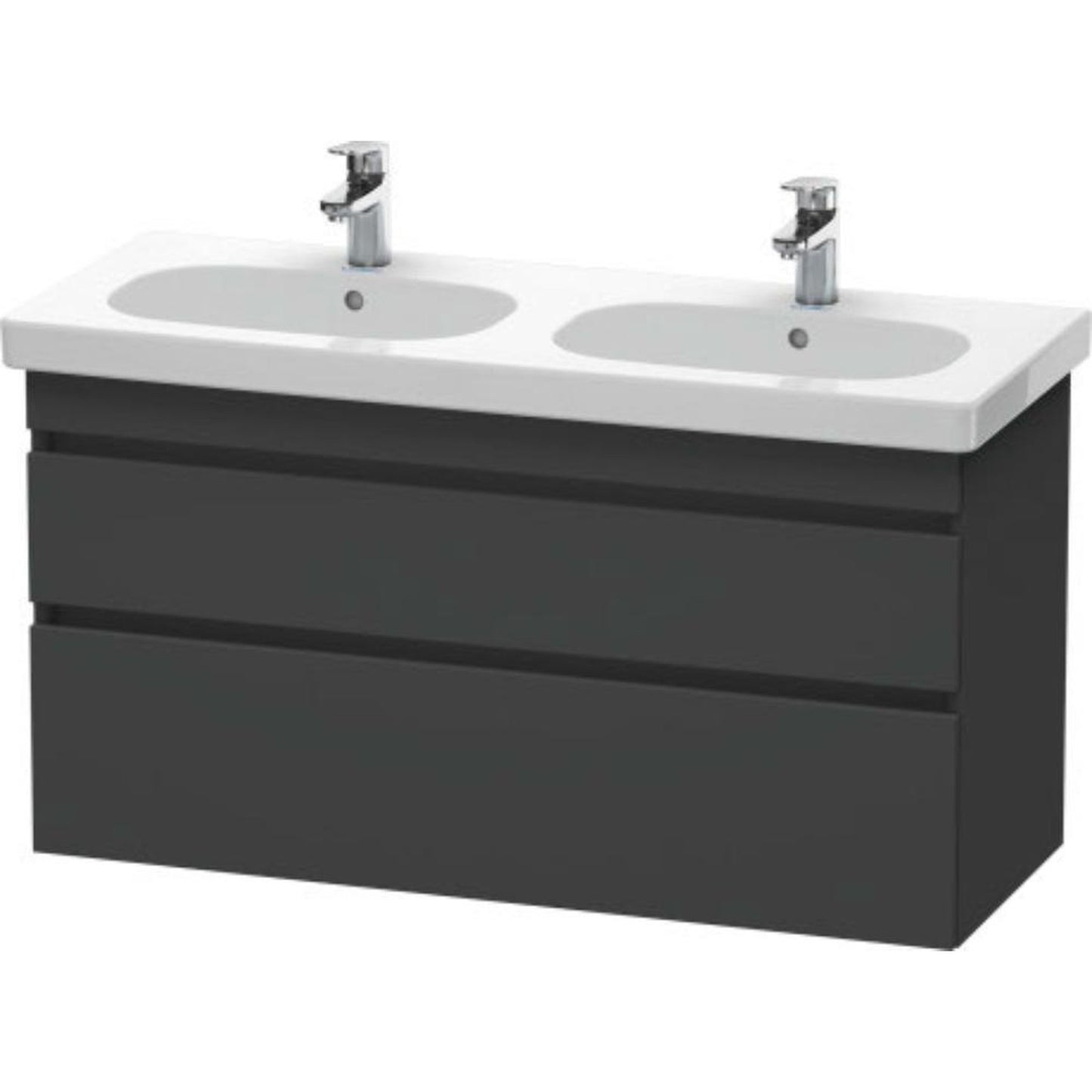 Duravit DuraStyle 45" x 24" x 18" Two Drawer Wall-Mount Vanity Unit in Graphite (DS648604949)