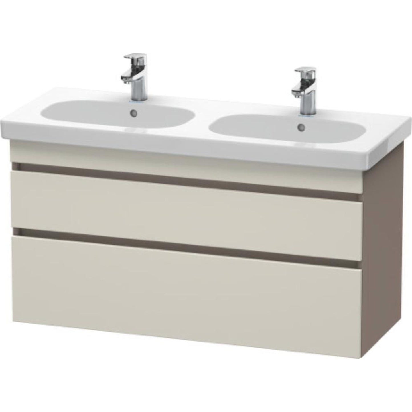 Duravit DuraStyle 45" x 24" x 18" Two Drawer Wall-Mount Vanity Unit in Taupe and Basalt (DS648609143)