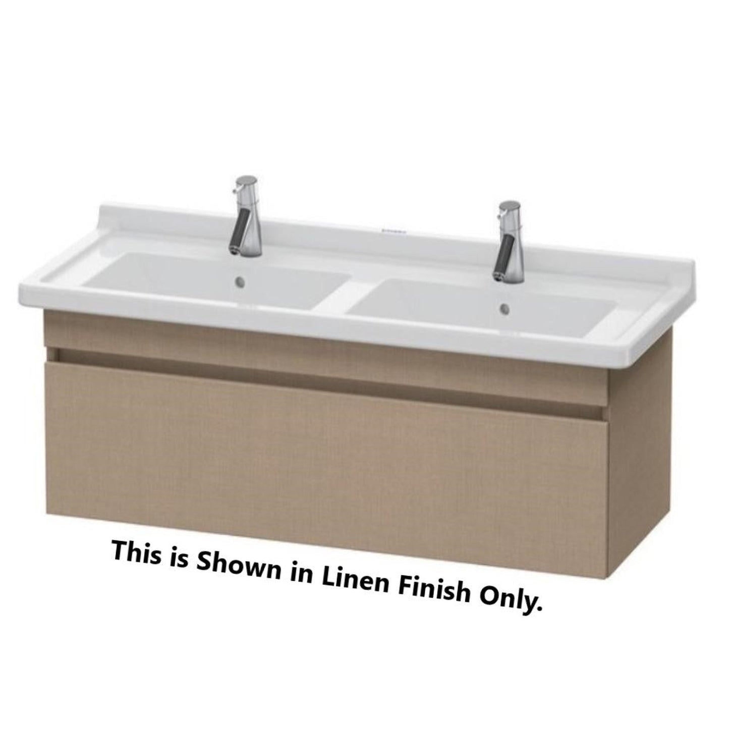 Duravit DuraStyle 47" x 16" x 18" One Drawer Wall-Mount Vanity Unit in Linen and White (DS639007518)