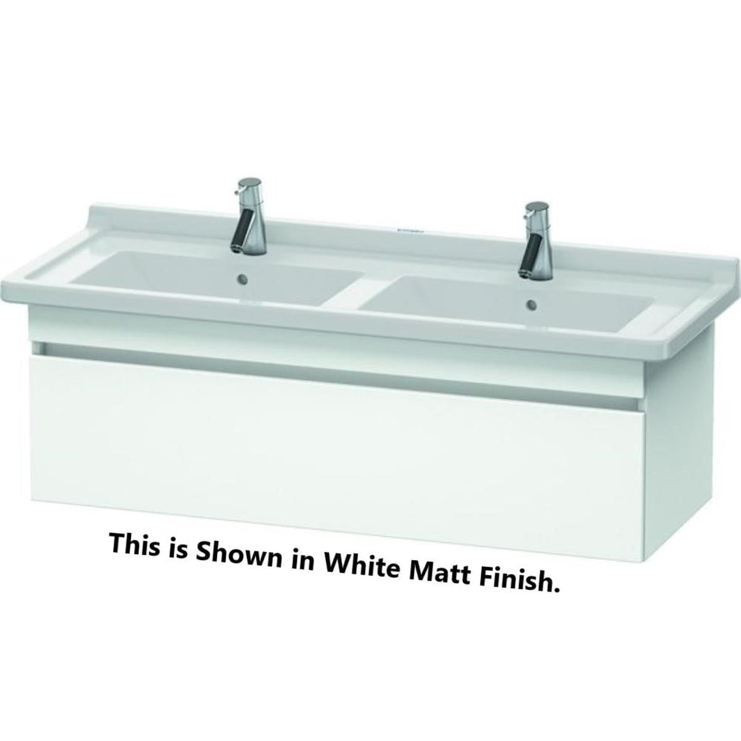 Duravit DuraStyle 47" x 16" x 18" One Drawer Wall-Mount Vanity Unit in Pine Terra and Basalt (DS639005143)