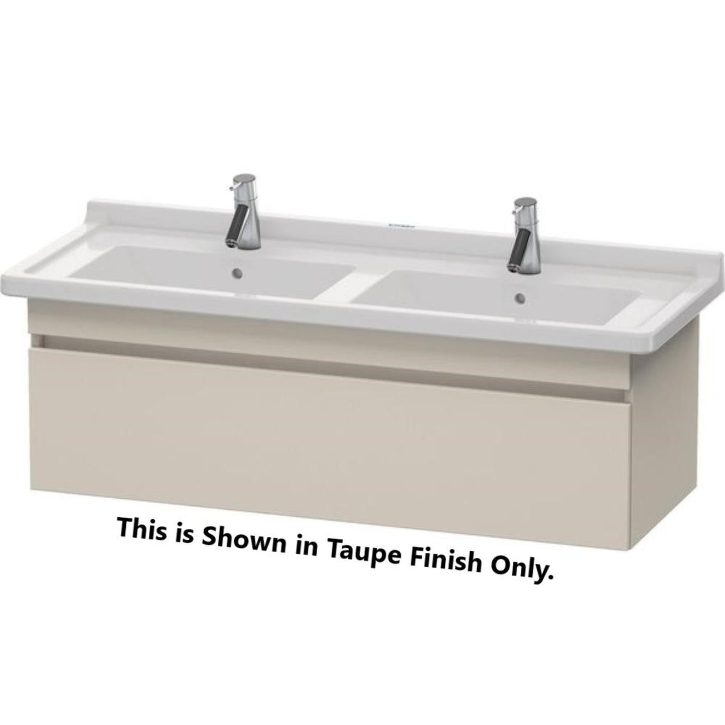 Duravit DuraStyle 47" x 16" x 18" One Drawer Wall-Mount Vanity Unit in Taupe and White (DS639009118)