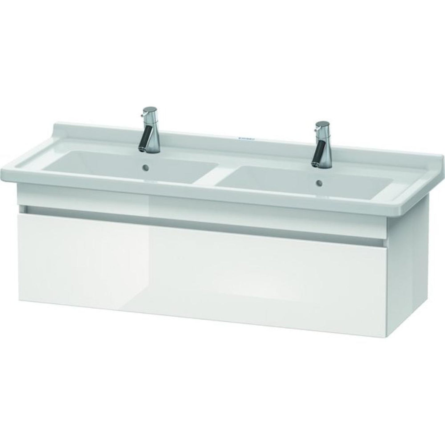 Duravit DuraStyle 47" x 16" x 18" One Drawer Wall-Mount Vanity Unit in White High Gloss (DS639002222)