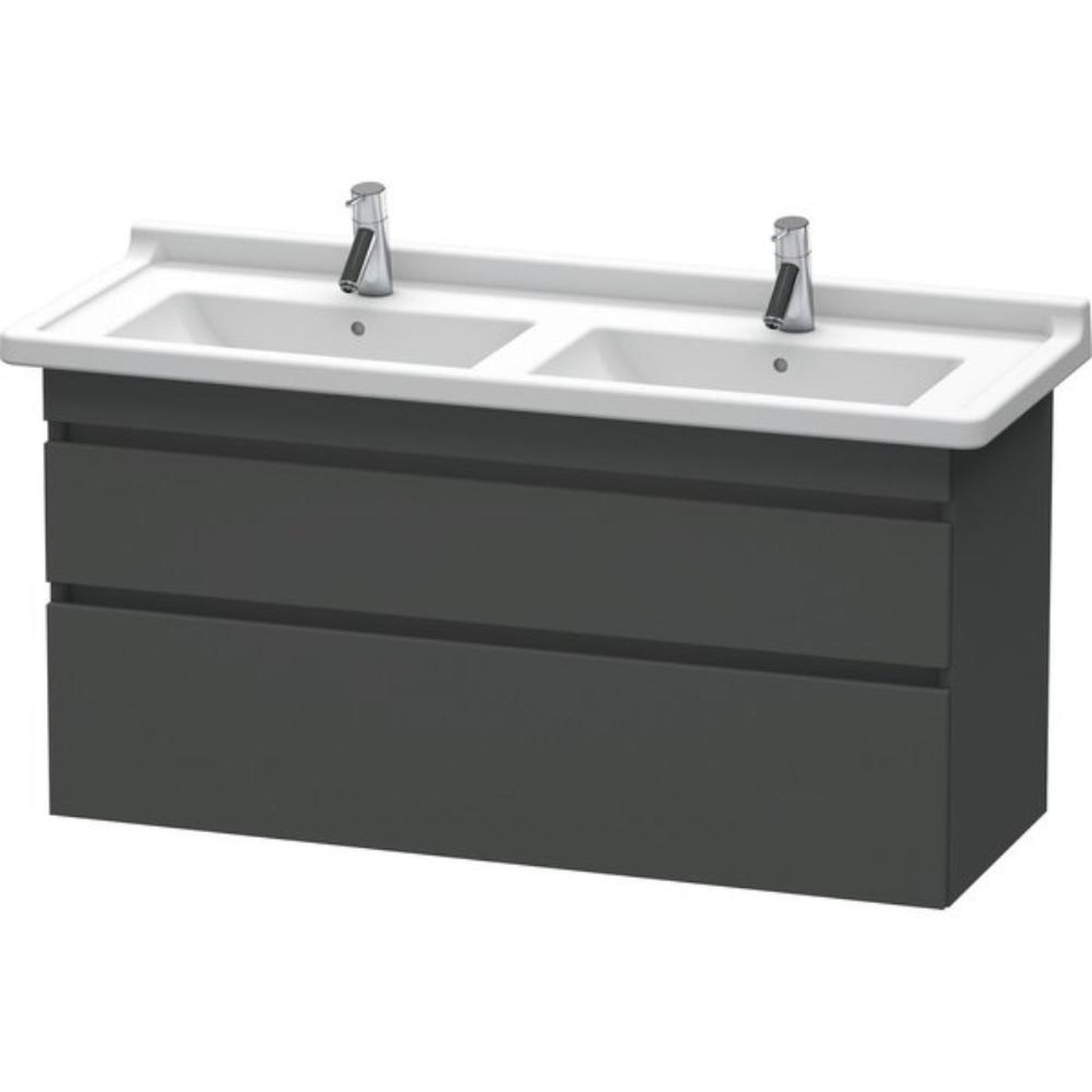 Duravit DuraStyle 47" x 24" x 18" Two Drawer Wall-Mount Vanity Unit in Graphite (DS649004949)