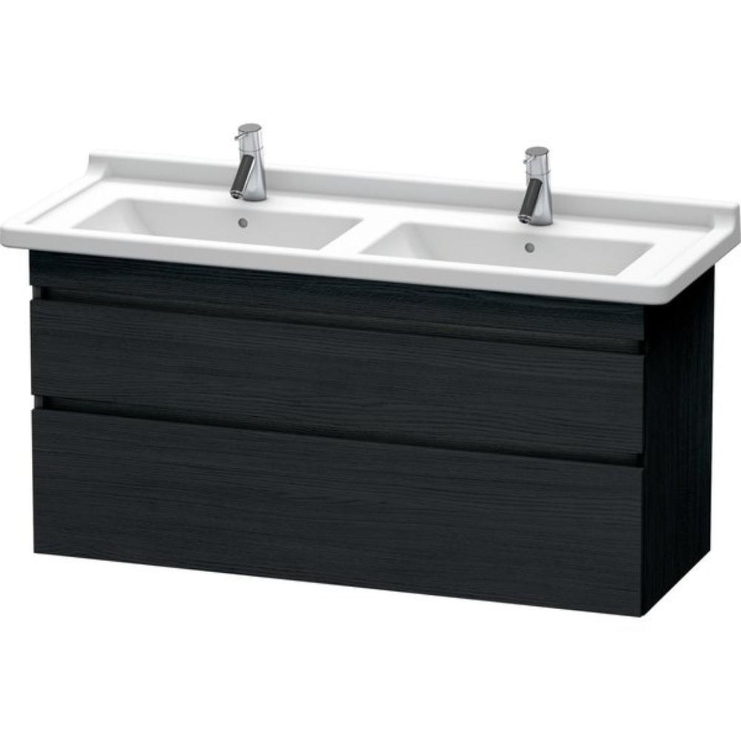 Duravit DuraStyle 47" x 24" x 18" Two Drawer Wall-Mount Vanity Unit in Oak Black (DS649001616)