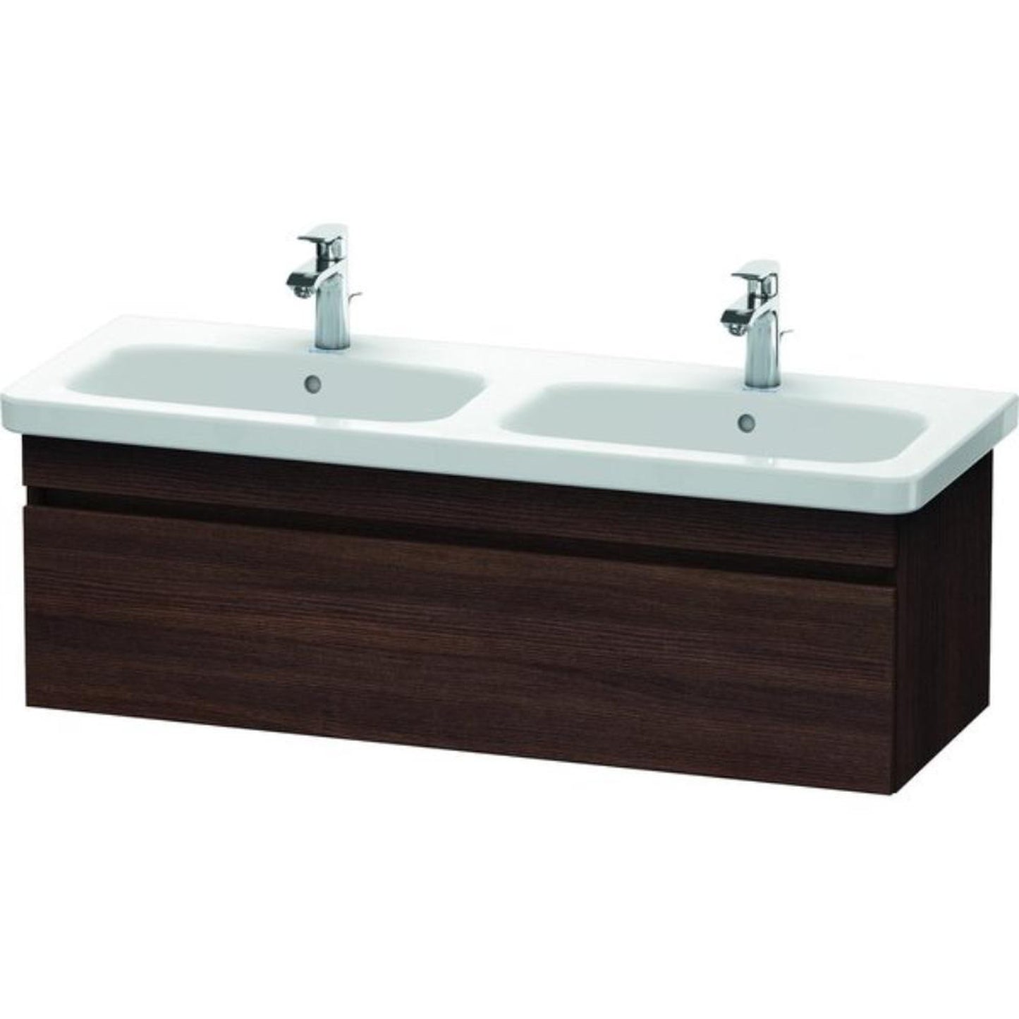 Duravit DuraStyle 48" x 16" x 18" One Drawer Wall-Mount Vanity Unit in Chestnut Dark (DS639805353)