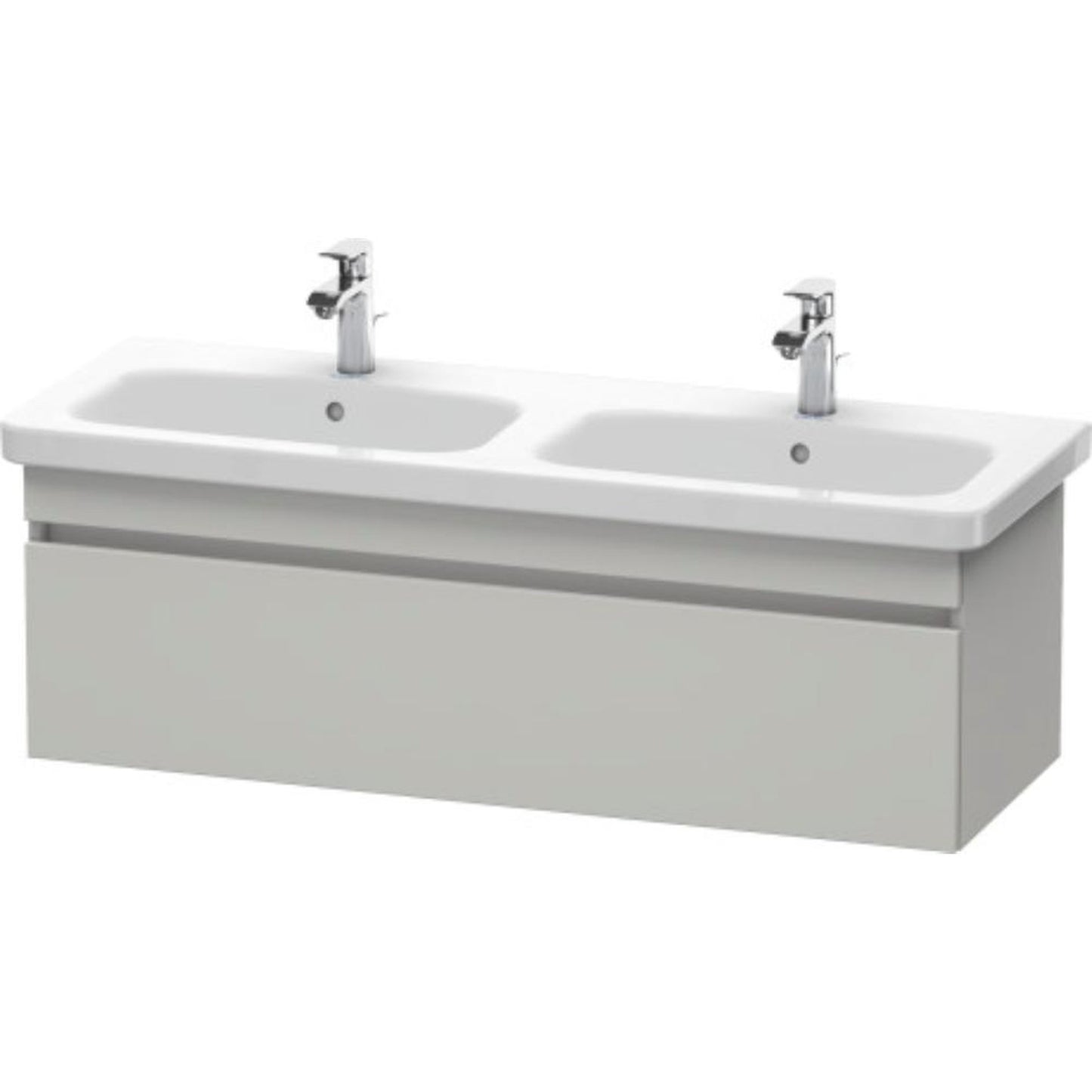 Duravit DuraStyle 48" x 16" x 18" One Drawer Wall-Mount Vanity Unit in Concrete Grey Matt (DS639800707)