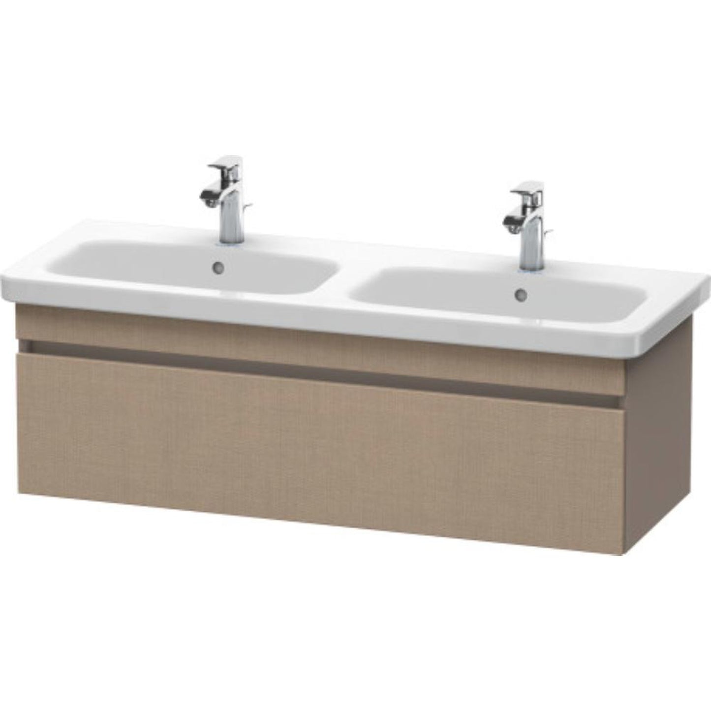 Duravit DuraStyle 48" x 16" x 18" One Drawer Wall-Mount Vanity Unit in Linen and Basalt (DS639807543)