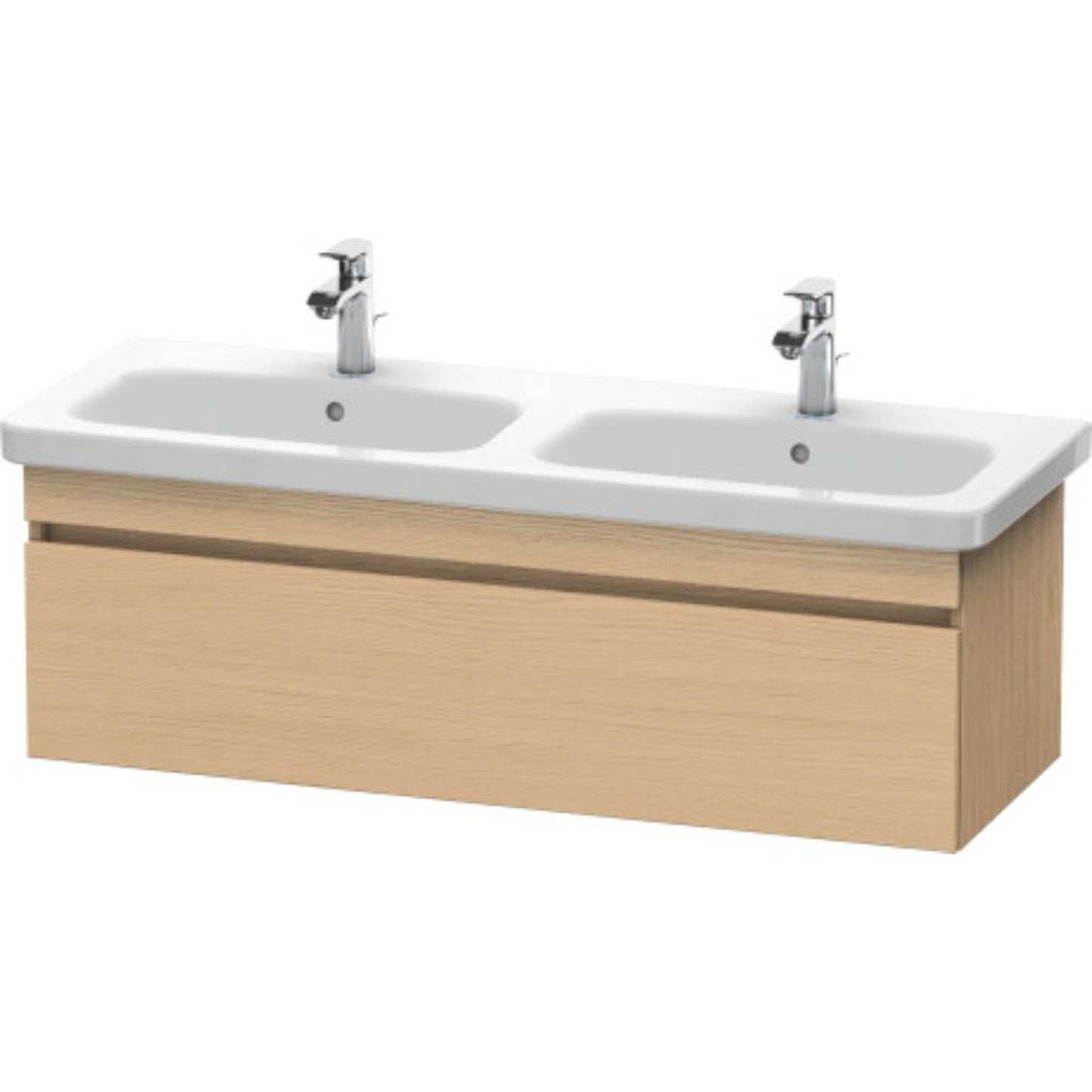 Duravit DuraStyle 48" x 16" x 18" One Drawer Wall-Mount Vanity Unit in Natural Oak (DS639803030)