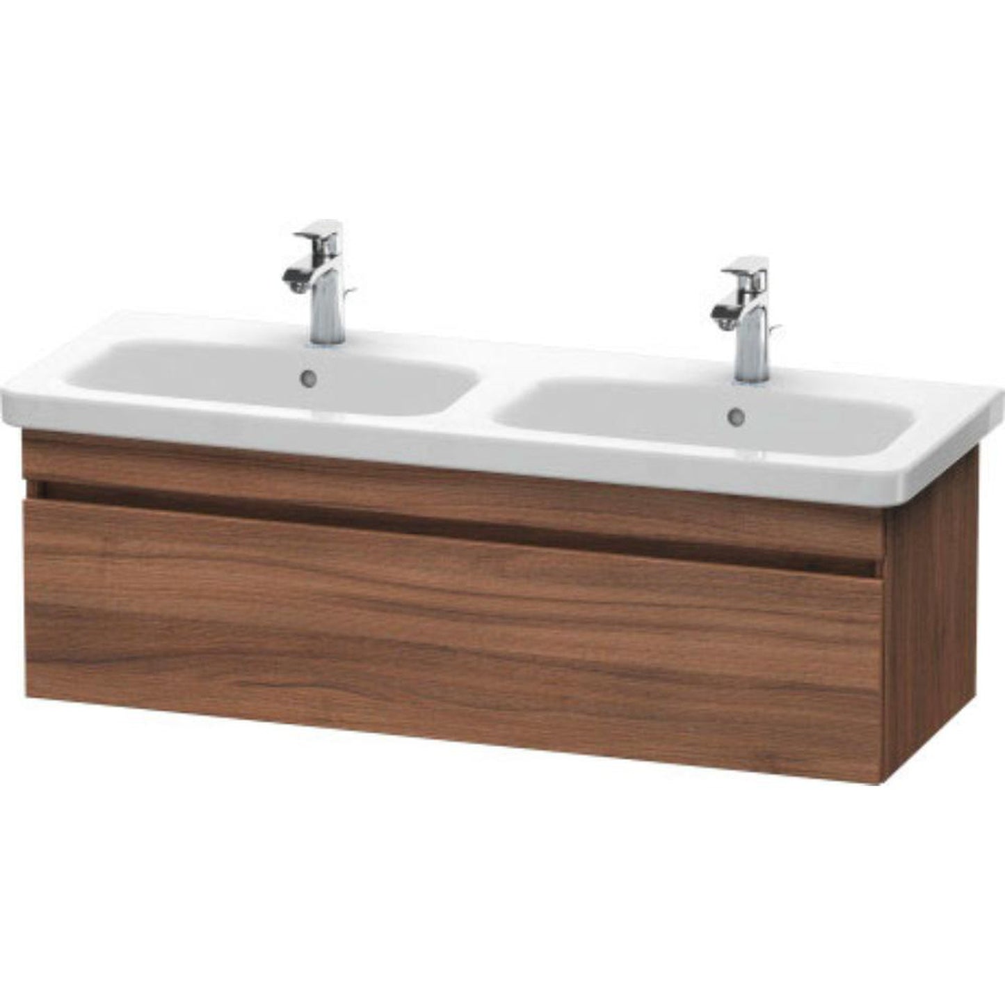 Duravit DuraStyle 48" x 16" x 18" One Drawer Wall-Mount Vanity Unit in Natural Walnut (DS639807979)