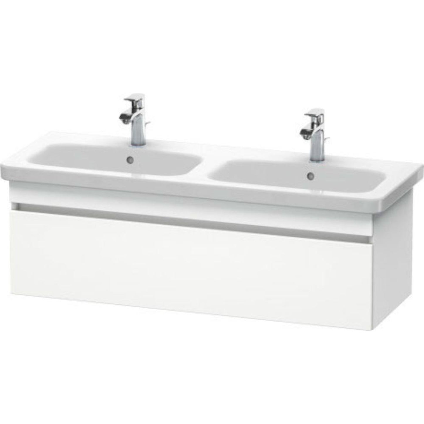 Duravit DuraStyle 48" x 16" x 18" One Drawer Wall-Mount Vanity Unit in White Matt (DS639801818)