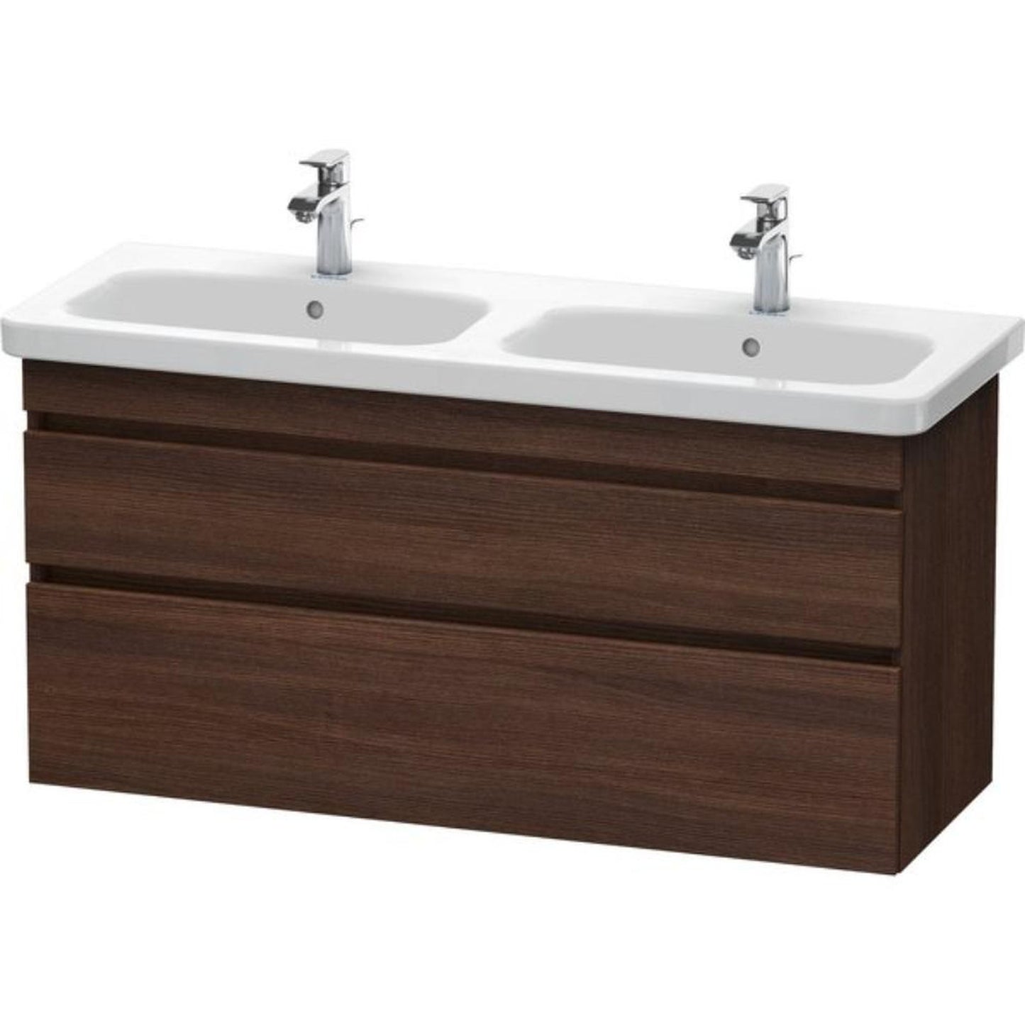 Duravit DuraStyle 48" x 24" x 18" Two Drawer Wall-Mount Vanity Unit in Chestnut Dark (DS649805353)