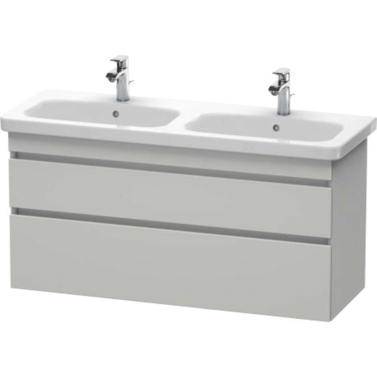 Duravit DuraStyle 48" x 24" x 18" Two Drawer Wall-Mount Vanity Unit in Concrete Grey Matt (DS649800707)