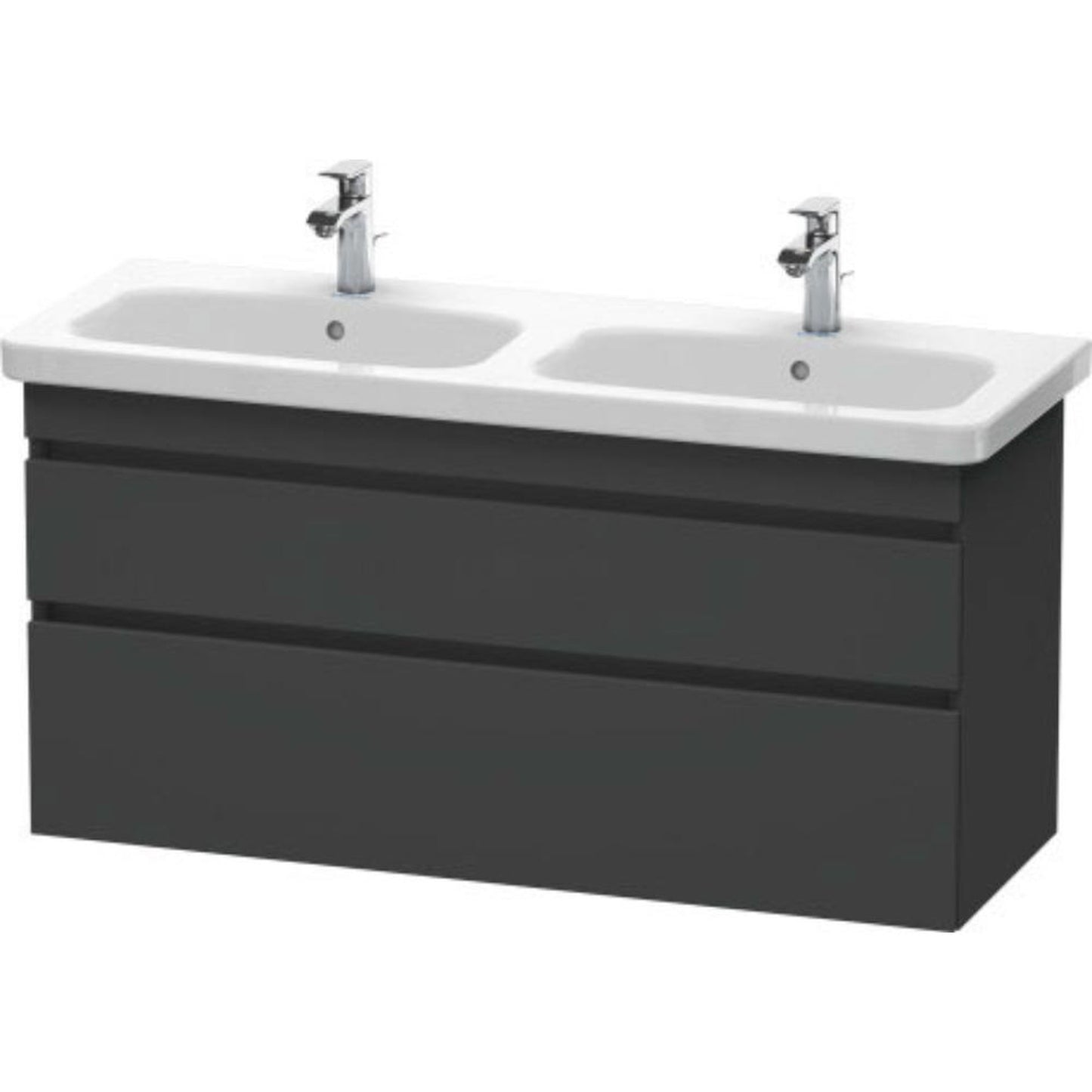 Duravit DuraStyle 48" x 24" x 18" Two Drawer Wall-Mount Vanity Unit in Graphite (DS649804949)