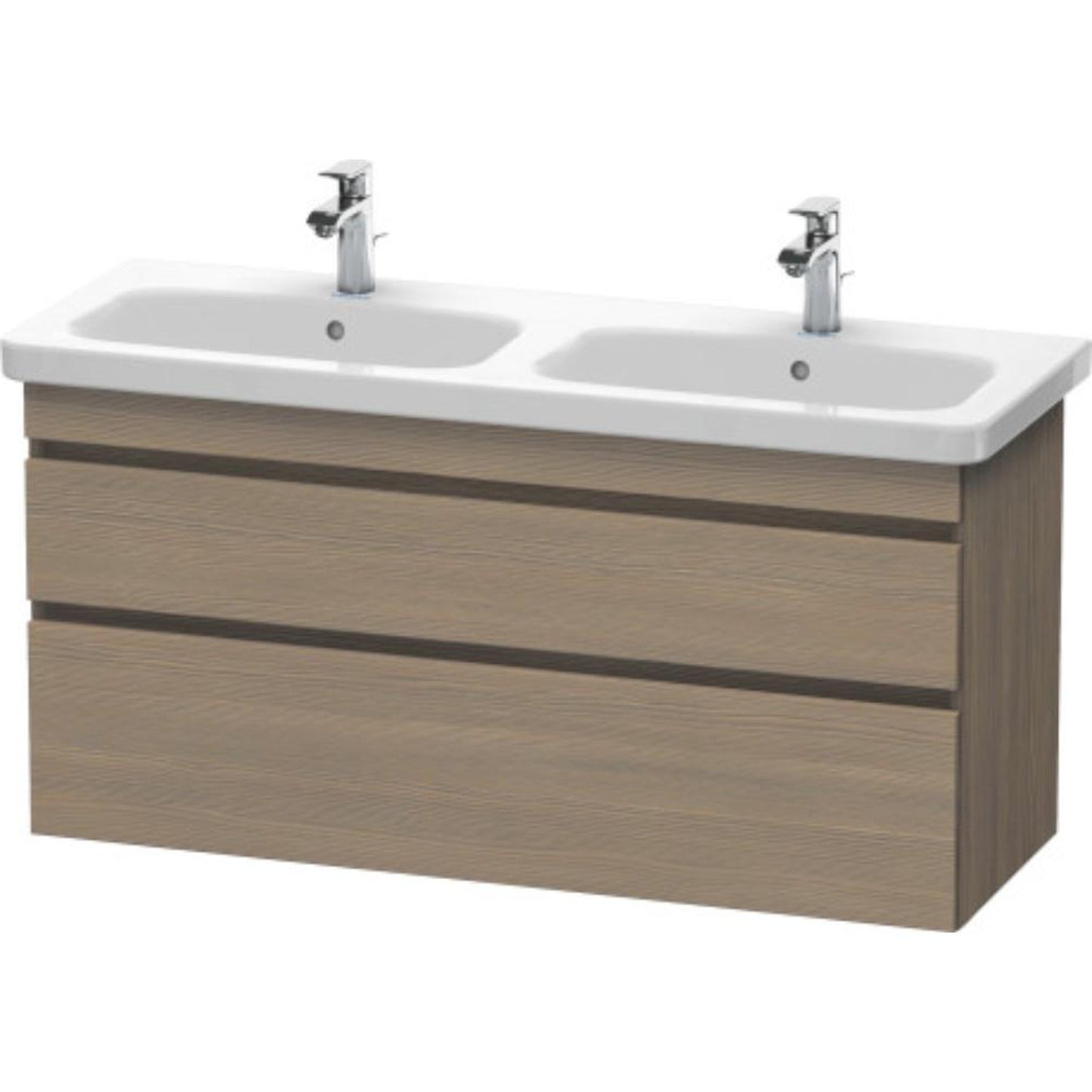 Duravit DuraStyle 48" x 24" x 18" Two Drawer Wall-Mount Vanity Unit in Oak Terra (DS649803535)