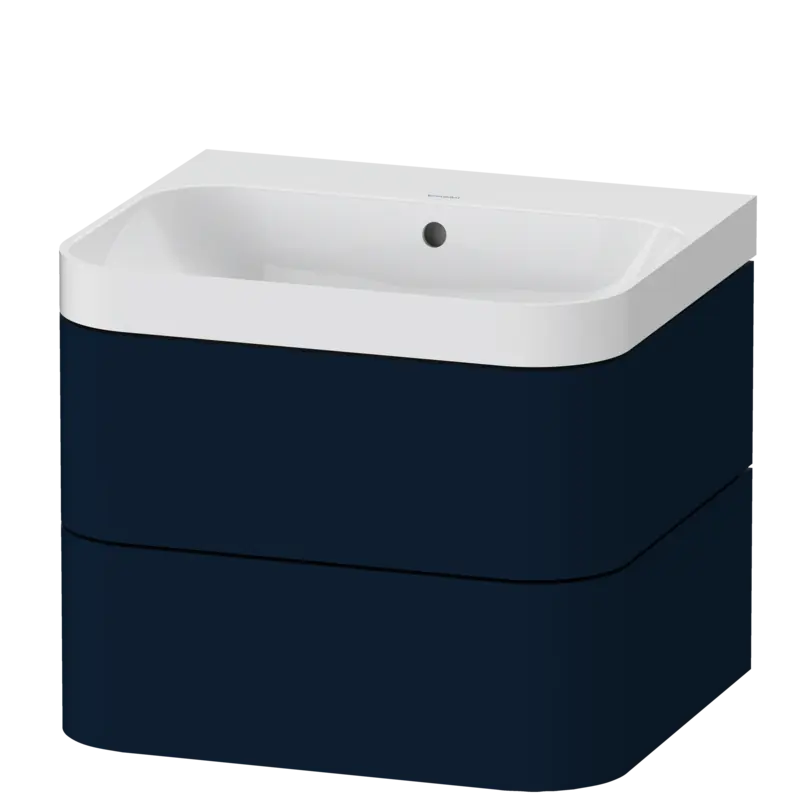 Duravit Happy D.2 23" x 19" x 19" Midnight Blue Two Drawer C-Shaped Wall-Mount Vanity Kit (HP4345N9898)