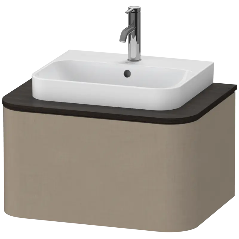 Duravit Happy D.2 26" x 14" x 19" Linen One Drawer Wall-Mount Vanity Unit (HP494007575)