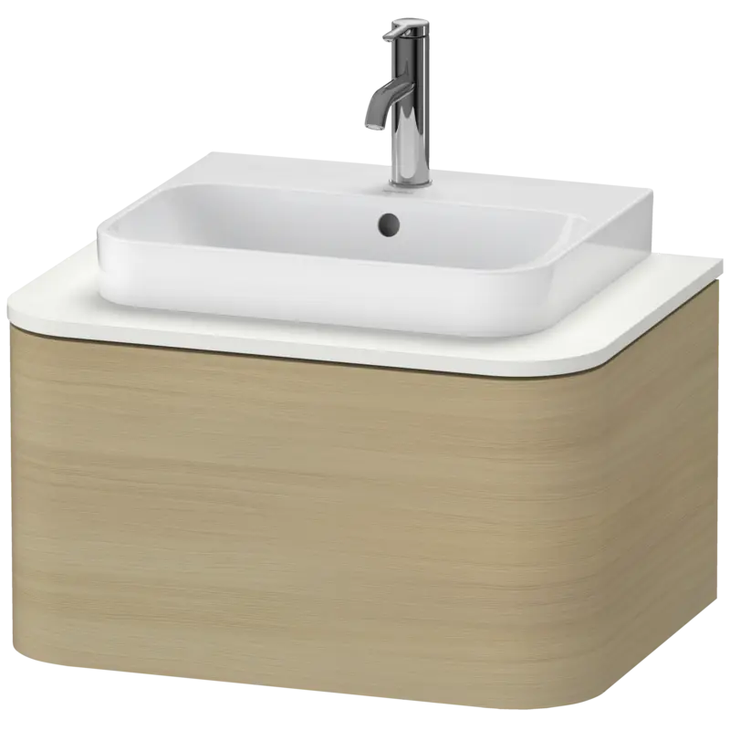 Duravit Happy D.2 26" x 14" x 19" Mediterranean Oak One Drawer Wall-Mount Vanity Unit (HP494007171)