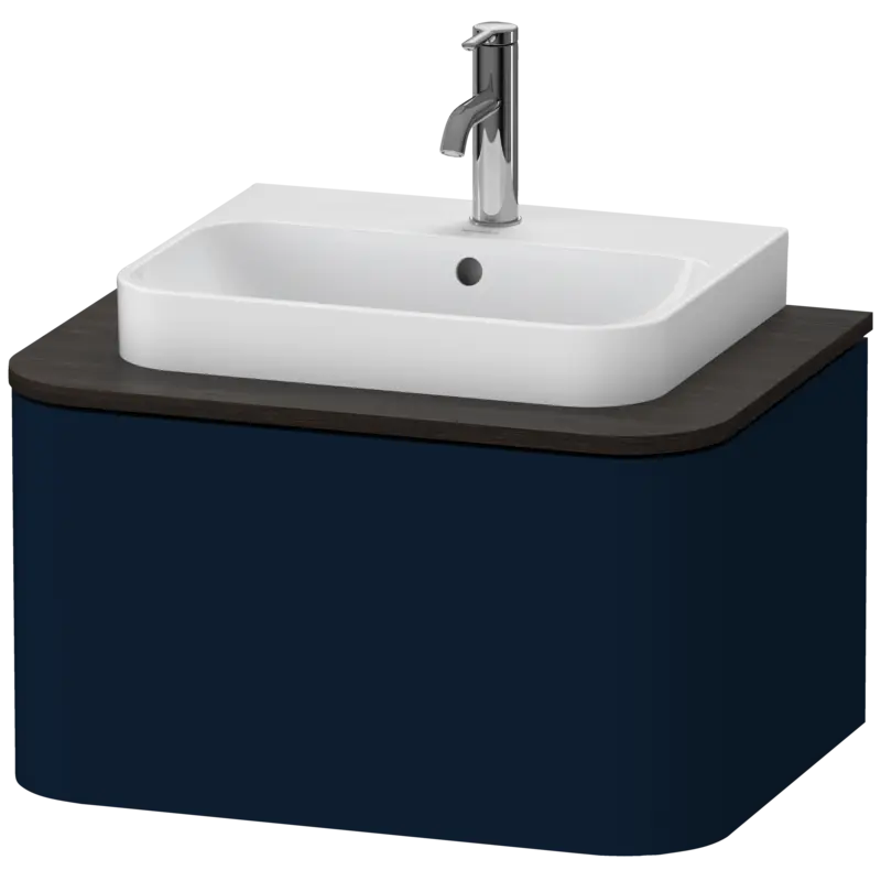 Duravit Happy D.2 26" x 14" x 19" Midnight Blue One Drawer Wall-Mount Vanity Unit (HP494009898)