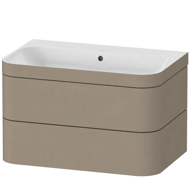 Duravit Happy D.2 31" x 19" x 19" Linen Two Drawer C-Bonded Wall-Mount Vanity Kit (HP4637N7575)