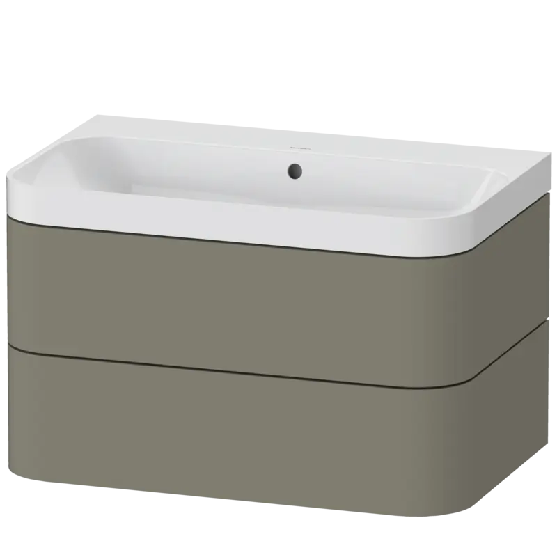 Duravit Happy D.2 31" x 19" x 19" Stone Gray Two Drawer C-Shaped Wall-Mount Vanity Kit (HP4347N9292)