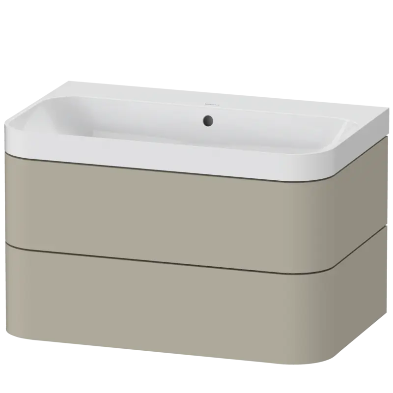 Duravit Happy D.2 31" x 19" x 19" Taupe Two Drawer C-Shaped Wall-Mount Vanity Kit (HP4347N6060)