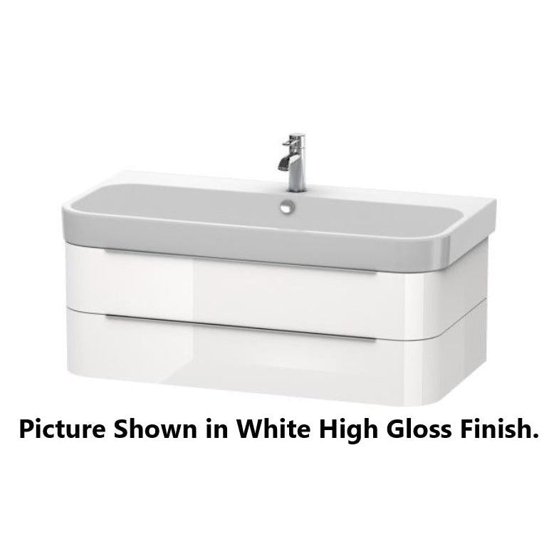 Duravit Happy D.2 38" x 15" x 19" Dark Brushed Oak Two Drawer Wall-Mount Vanity Unit (H2636607272)
