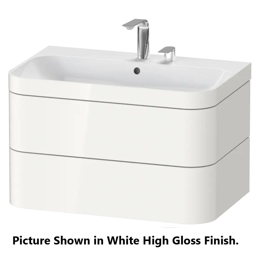 Duravit Happy D.2 38" x 19" x 19" Light Blue Two Drawer C-Bonded Wall-Mount Vanity Kit (HP4638E9797)