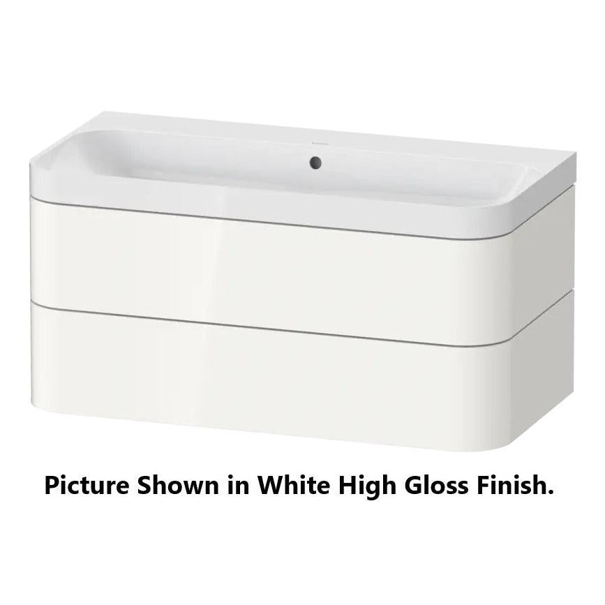Duravit Happy D.2 38" x 19" x 19" Light Blue Two Drawer C-Shaped Wall-Mount Vanity Kit (HP4348N9797)